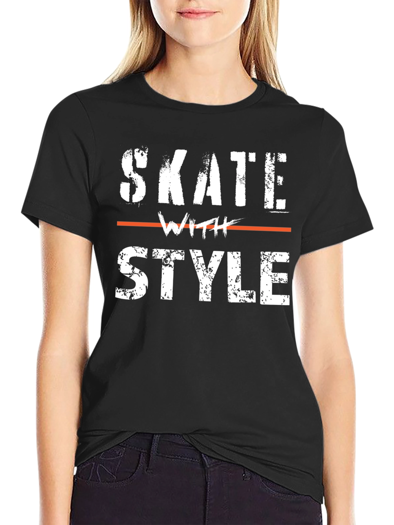 Skate With Style Graphic Tee - Cool Design