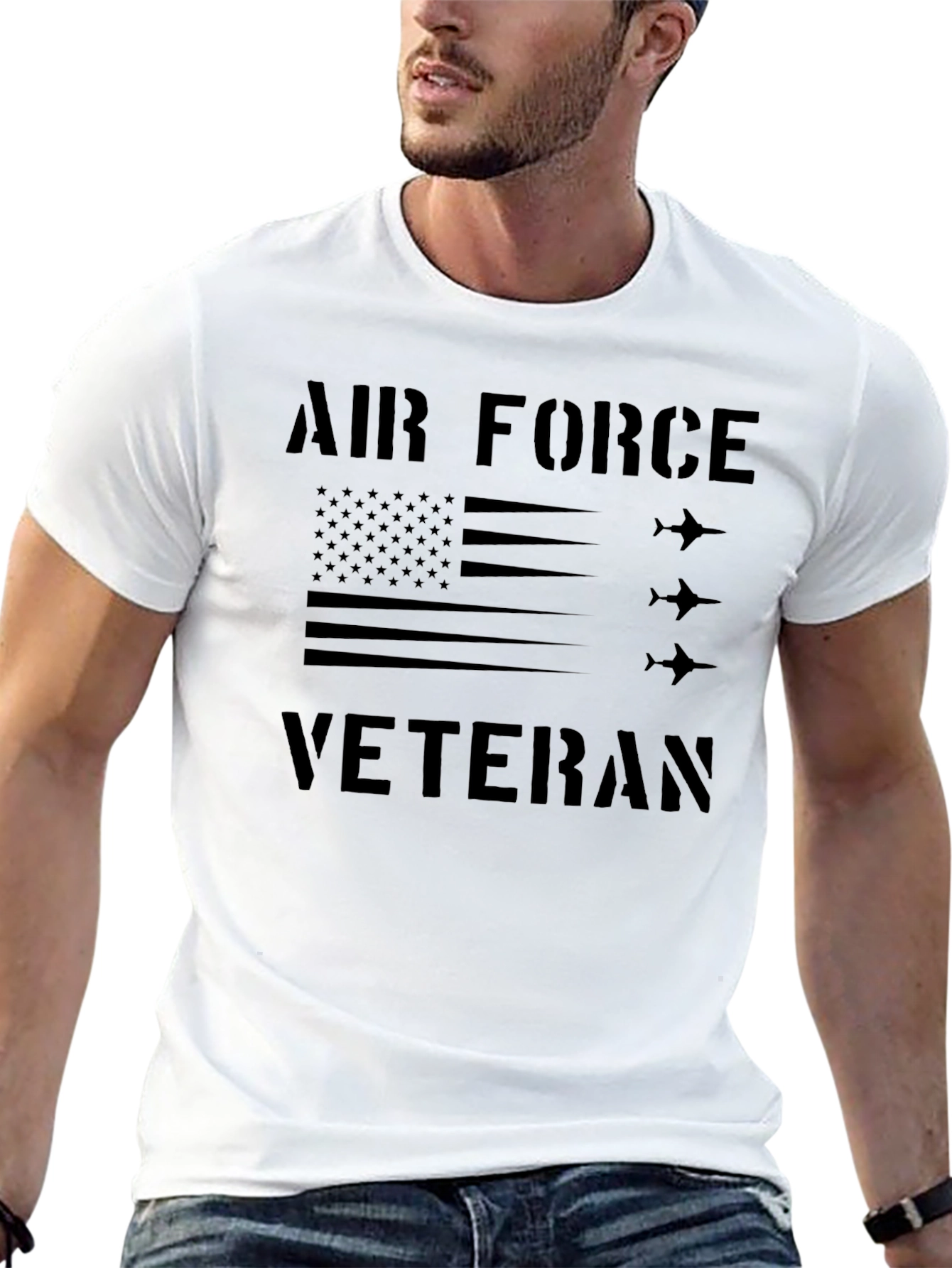 Air Force Veteran Graphic T-Shirt - Patriotic Design