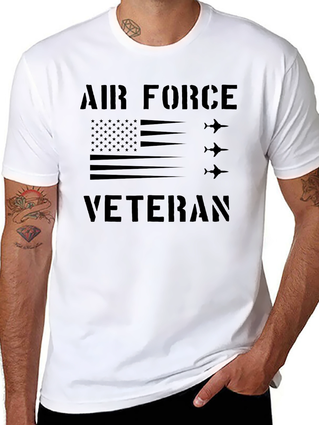 Air Force Veteran Graphic T-Shirt - Patriotic Design