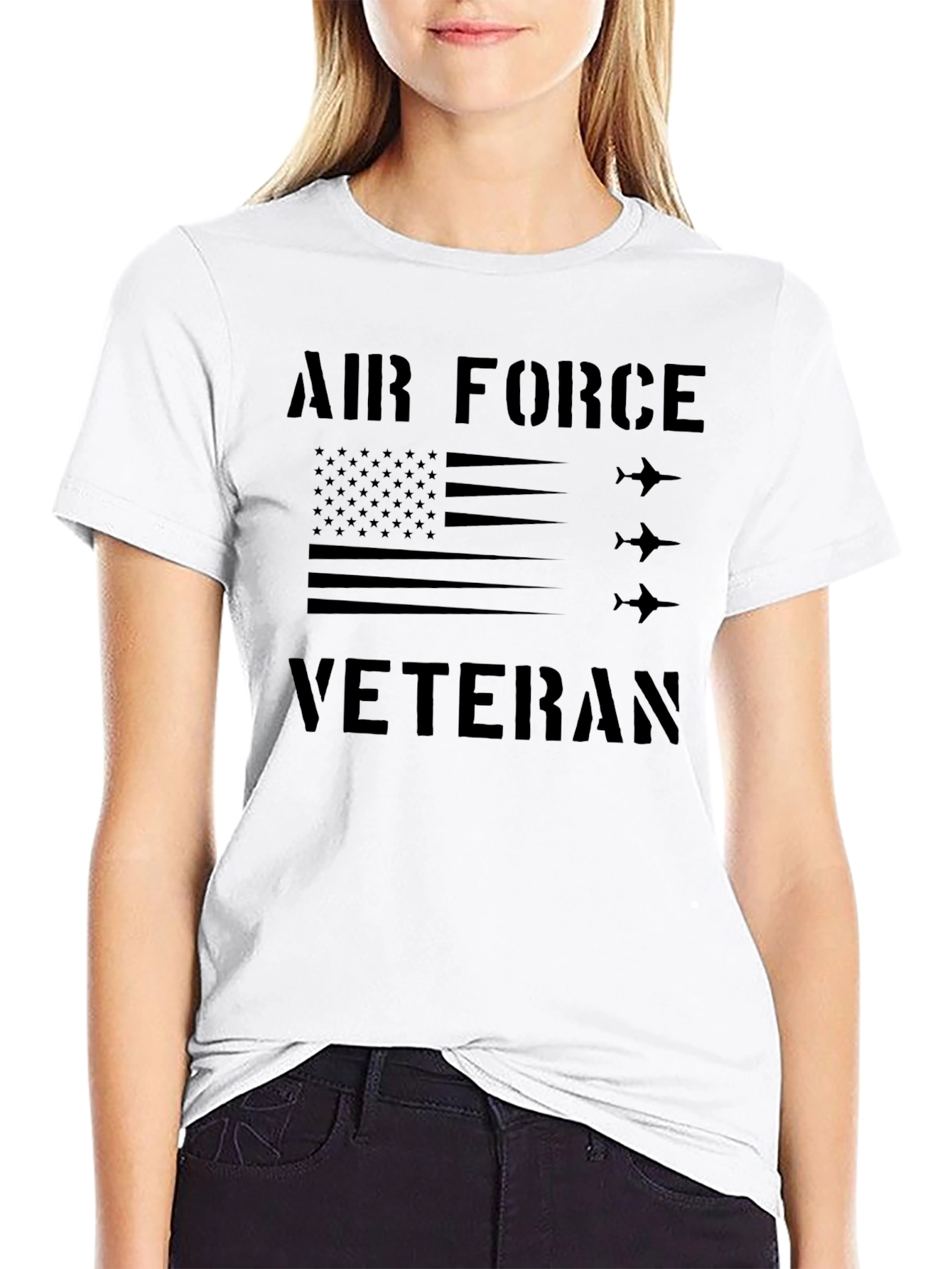 Air Force Veteran Graphic T-Shirt - Patriotic Design
