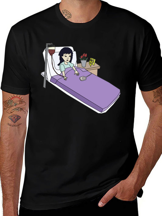 Daria Sick Day Graphic Tee - Black Cotton T-Shirt