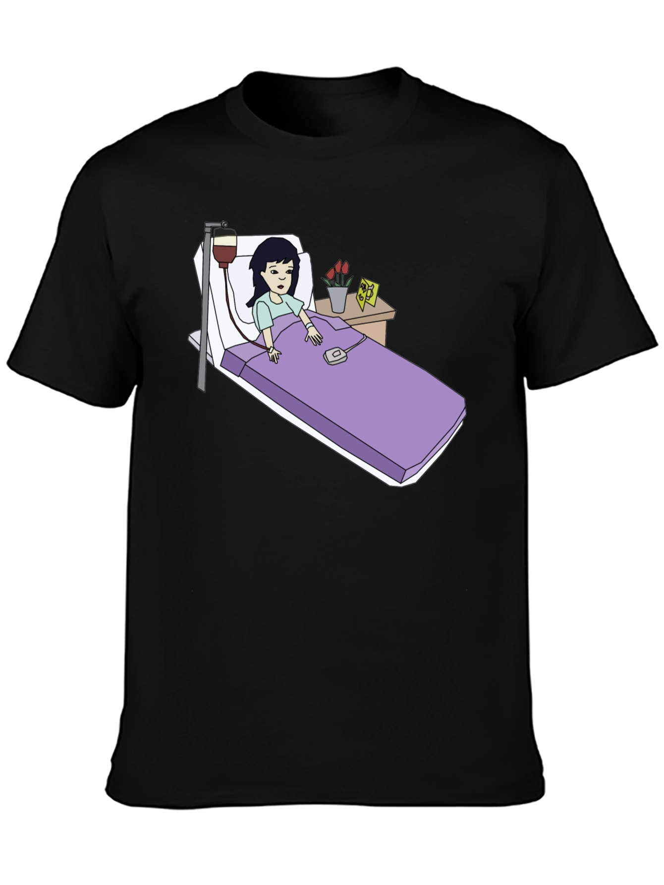 Daria Sick Day Graphic Tee - Black Cotton T-Shirt