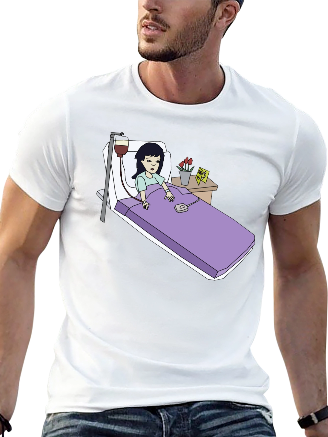 Daria Sick Day Graphic Tee - Black Cotton T-Shirt