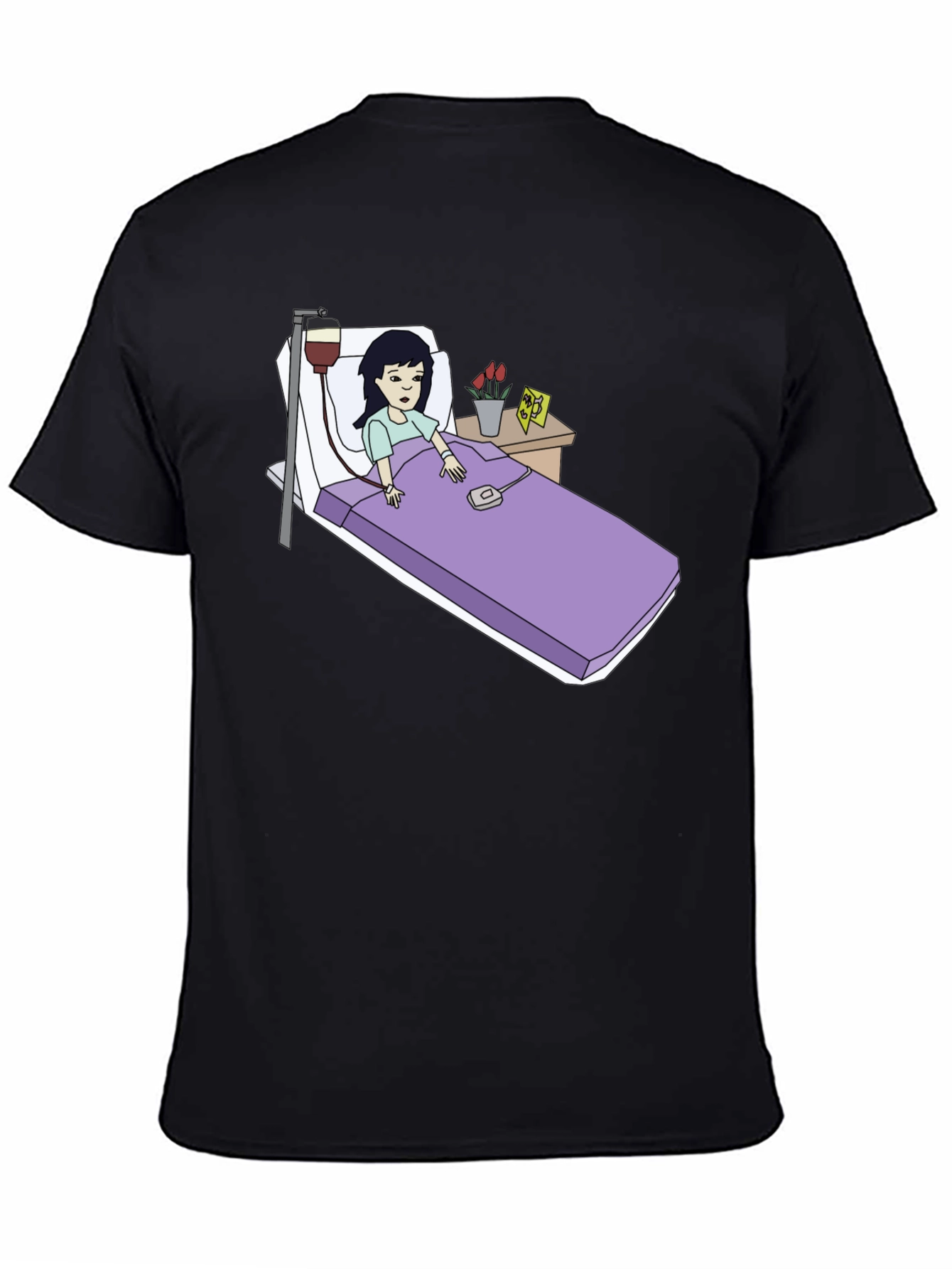 Daria Sick Day Graphic Tee - Black Cotton T-Shirt