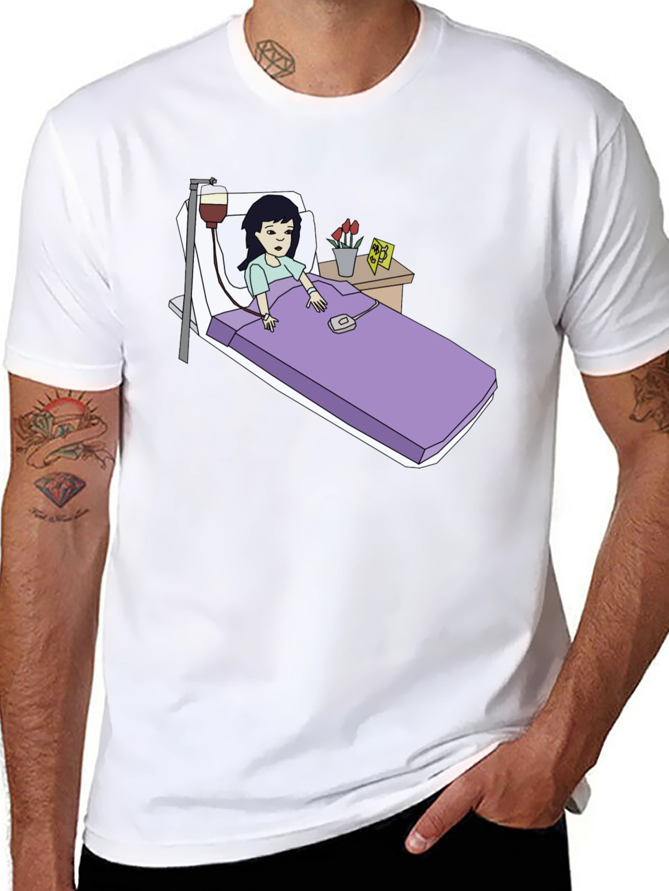 Daria Sick Day Graphic Tee - Black Cotton T-Shirt