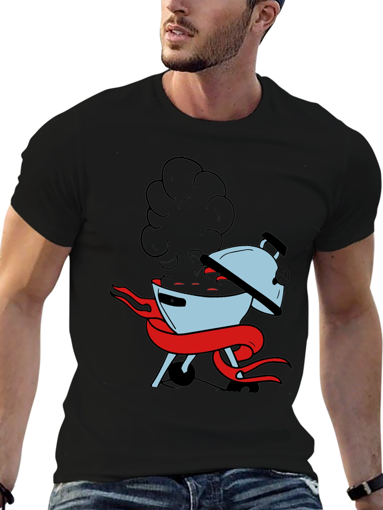 BBQ Grill T-Shirt - Smokin Hot Design