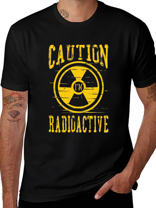 Caution Radioactive T-Shirt - Novelty Graphic Tee