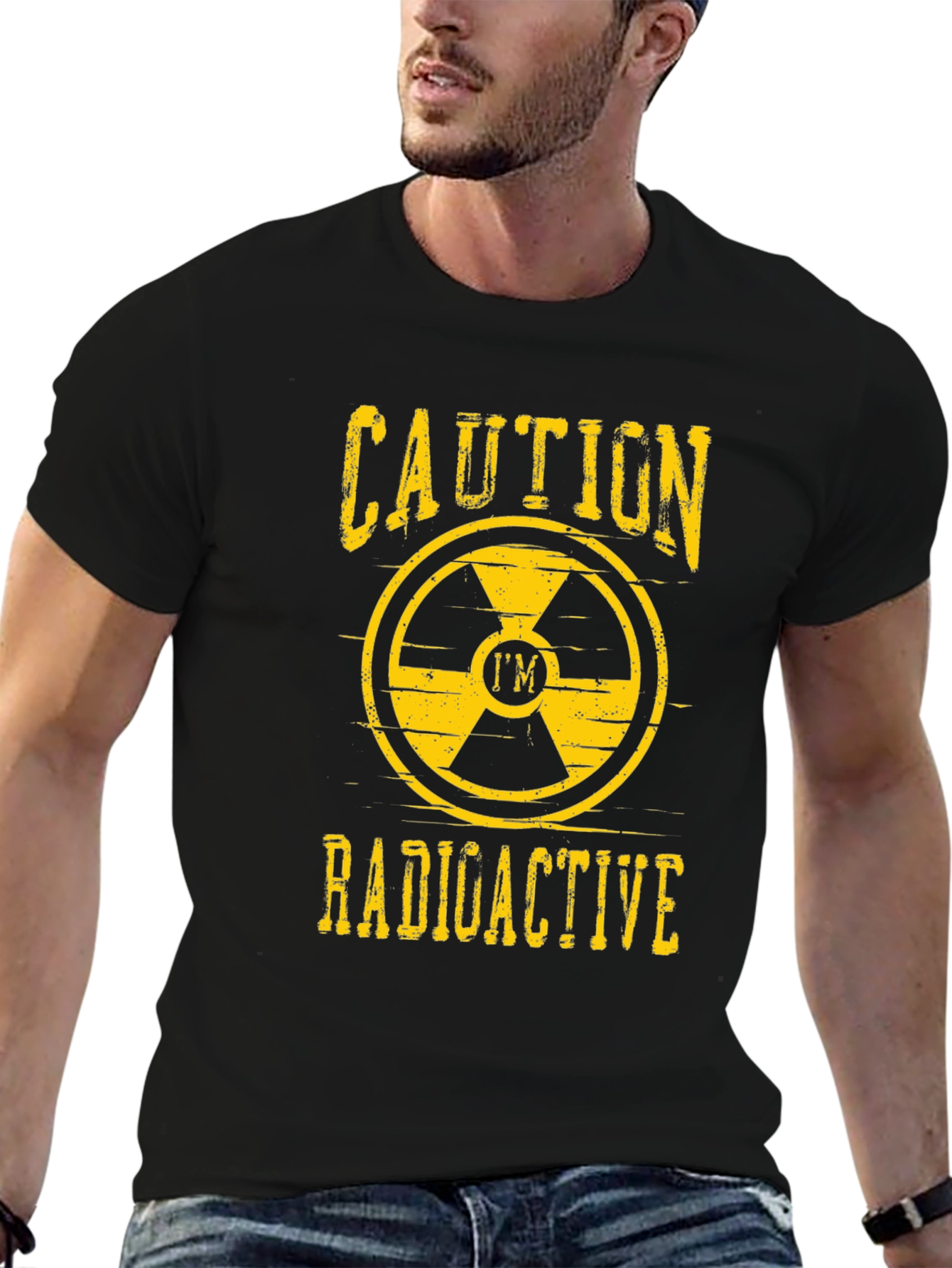 Caution Radioactive T-Shirt - Novelty Graphic Tee