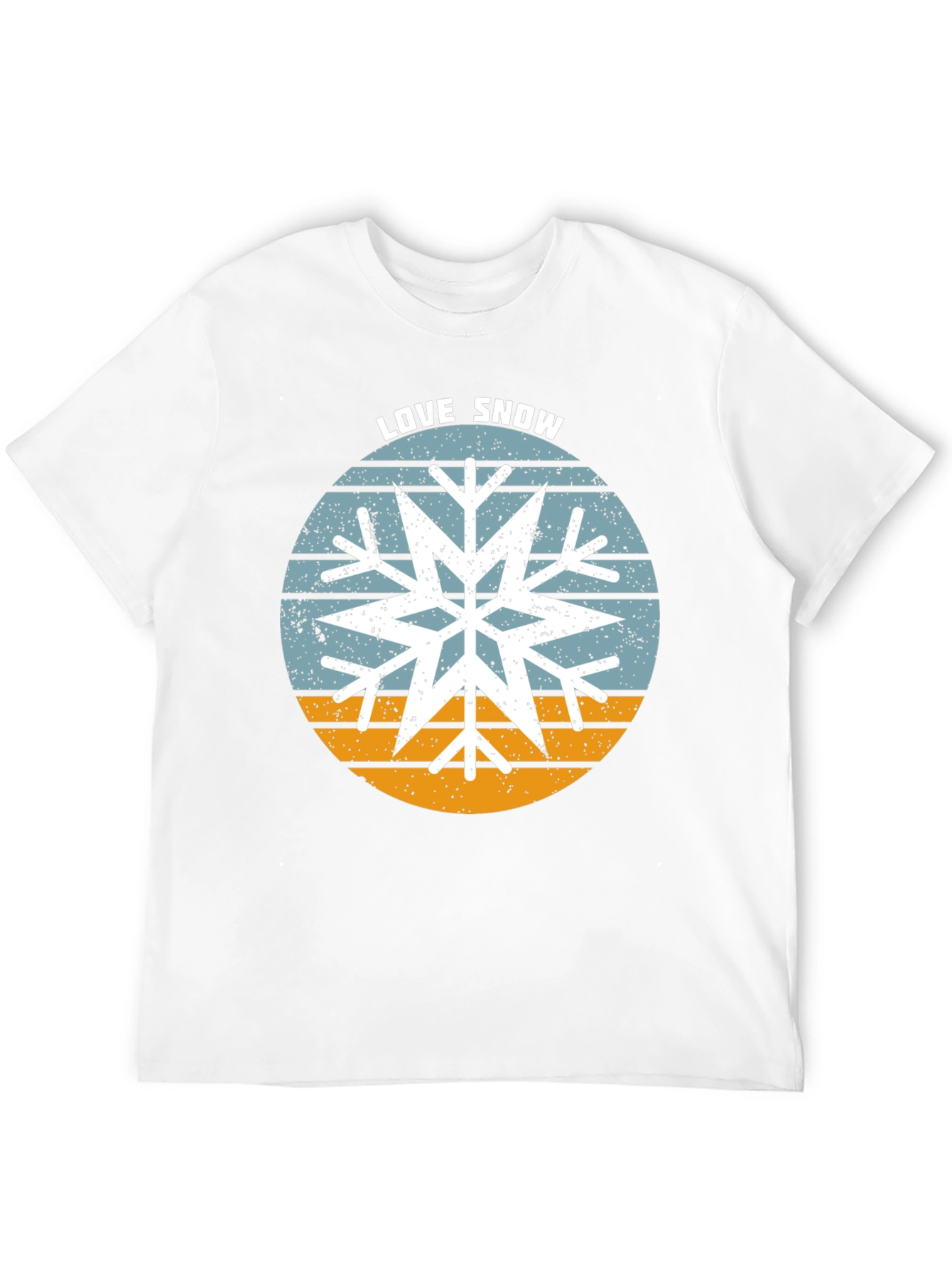 Love Snow Snowflake Graphic Tee - Black