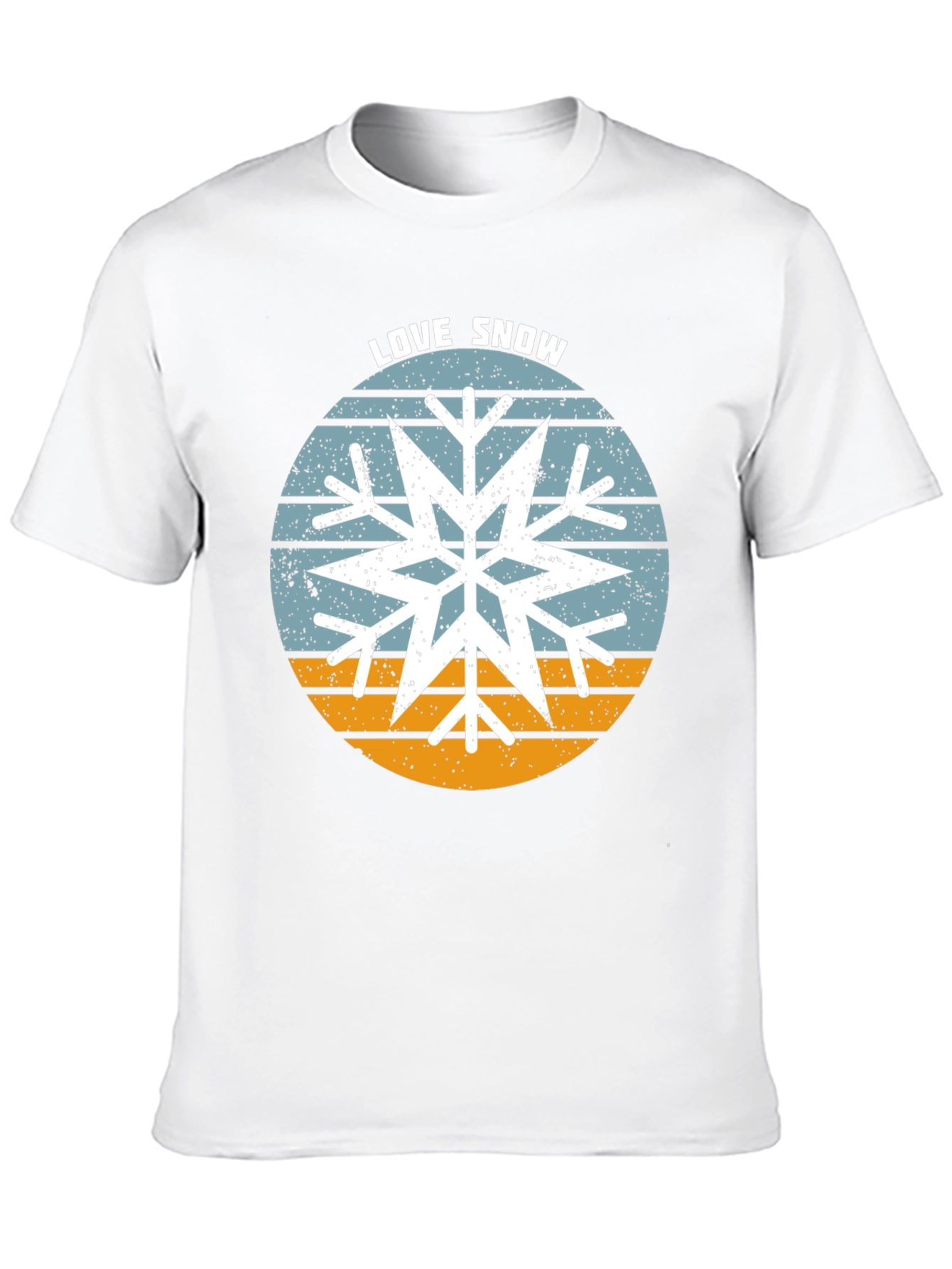 Love Snow Snowflake Graphic Tee - Black