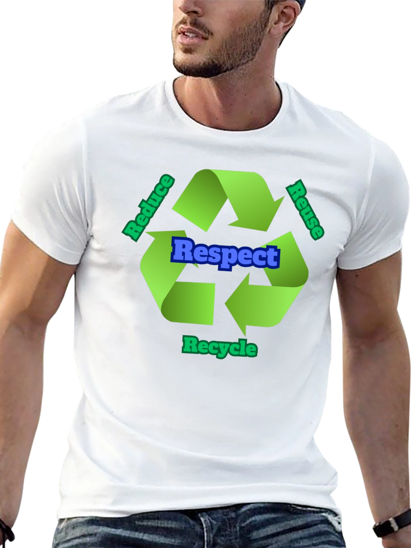 Respect Recycle T-Shirt - Eco-Friendly Design