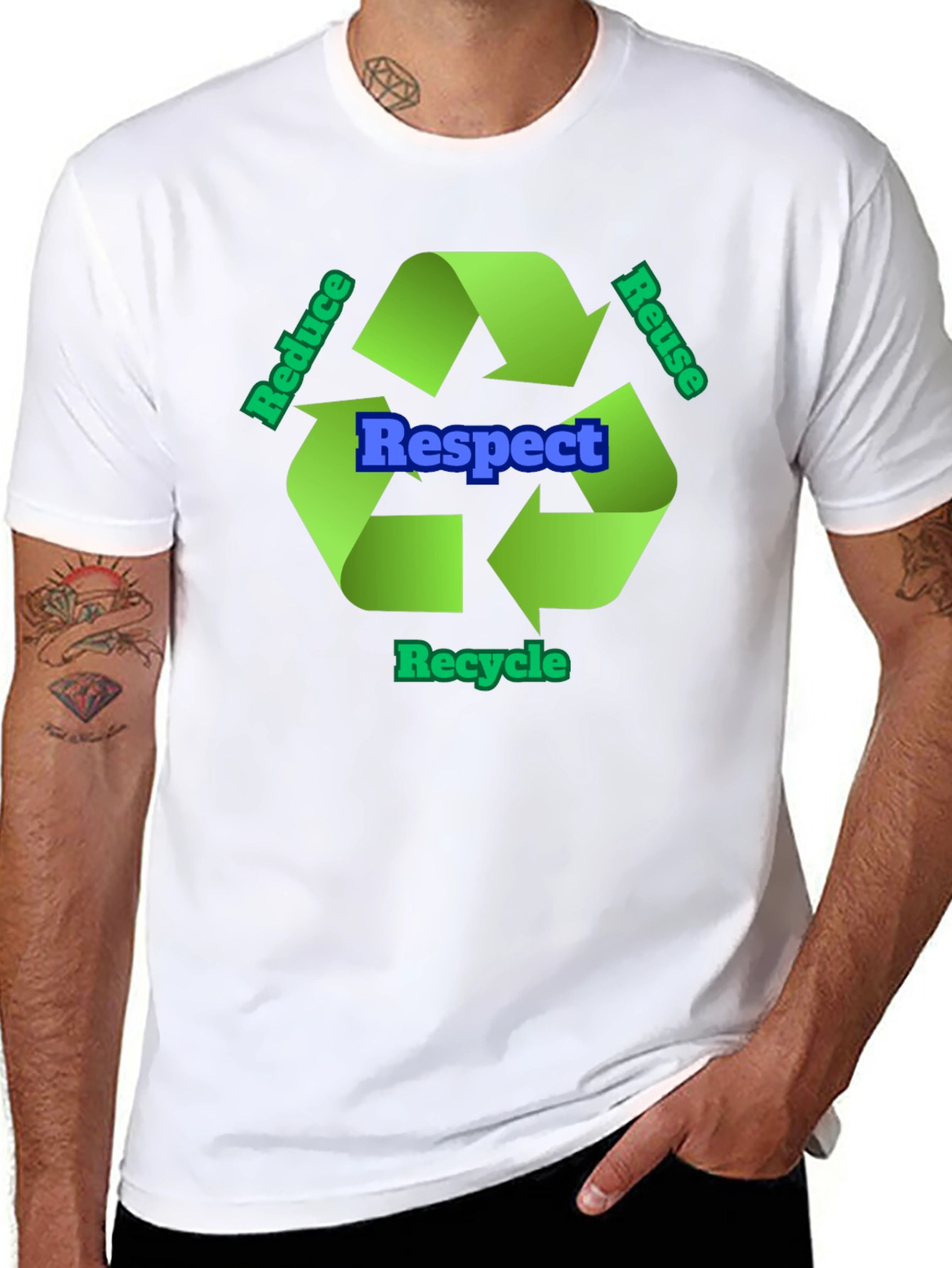 Respect Recycle T-Shirt - Eco-Friendly Design