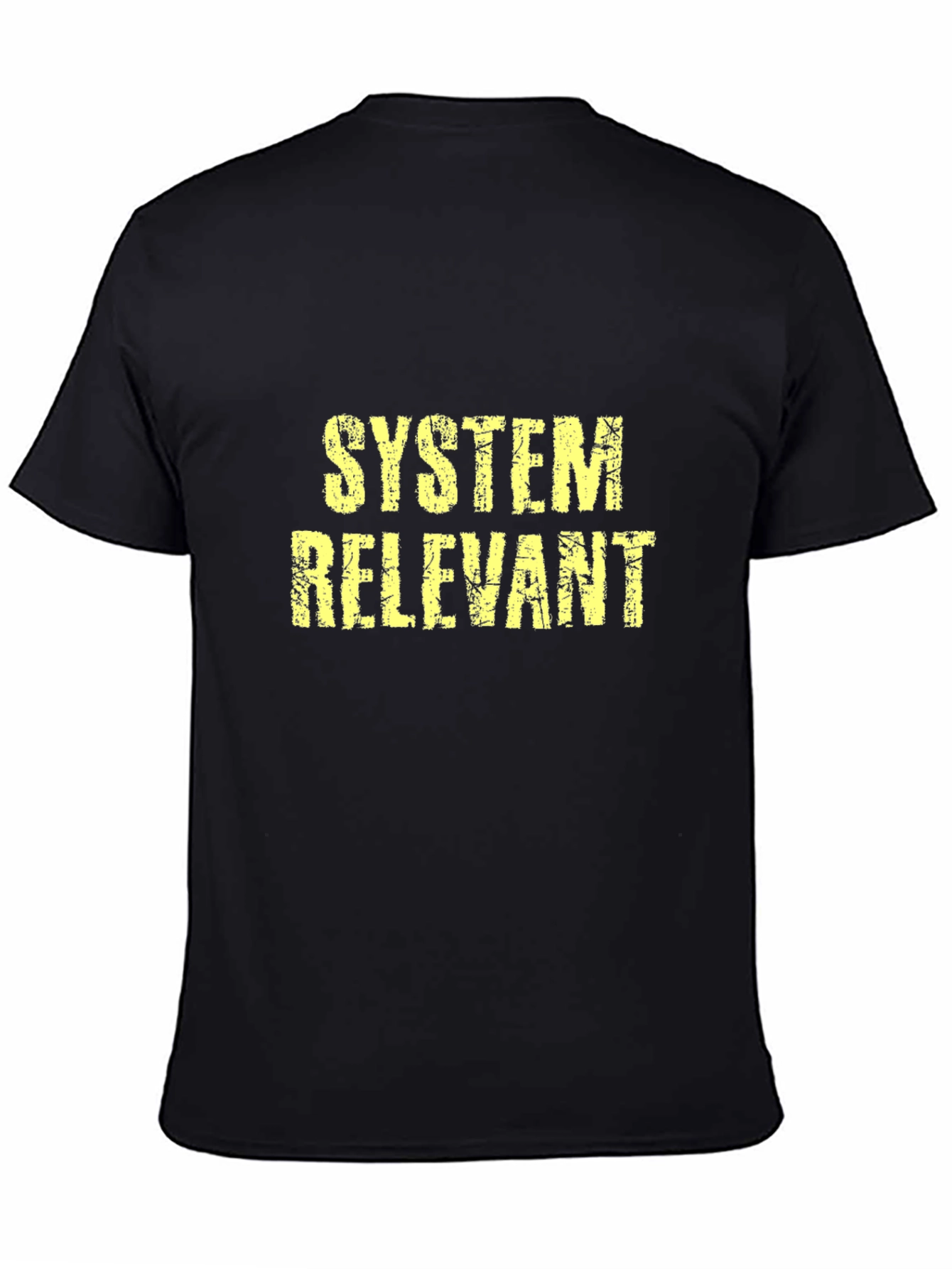 System Relevant Graphic Tee - Black Cotton T-Shirt