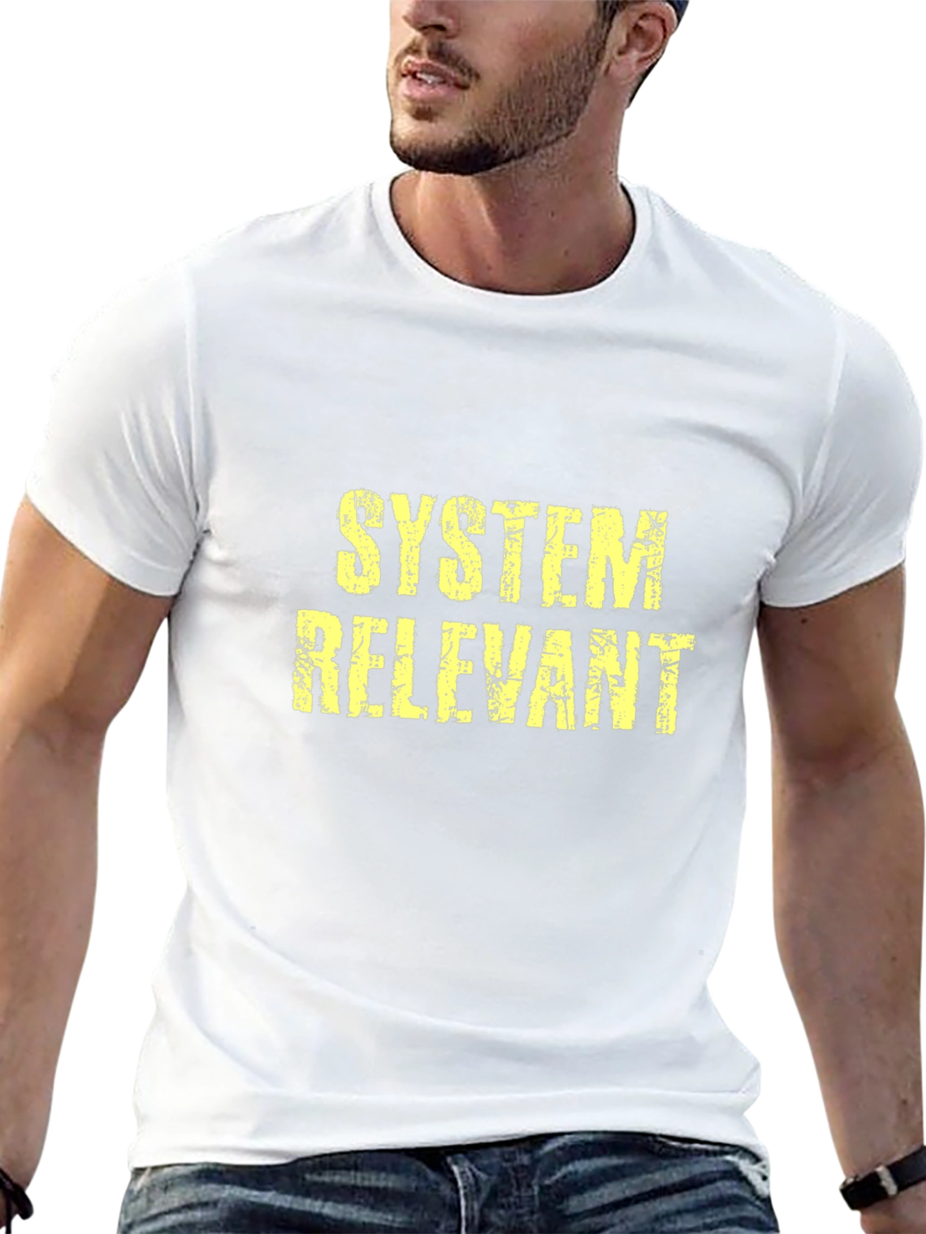 System Relevant Graphic Tee - Black Cotton T-Shirt