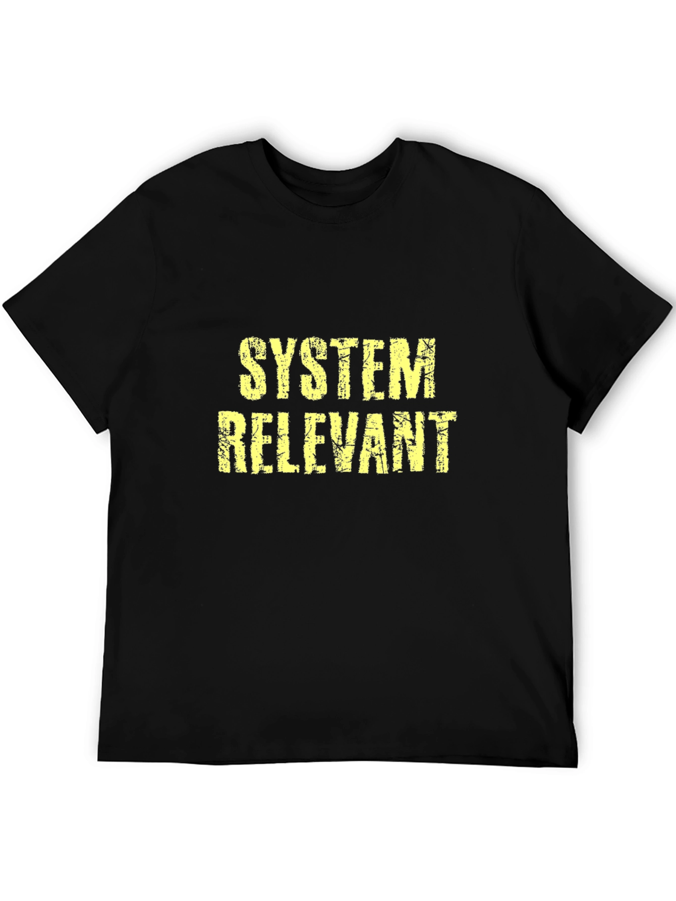 System Relevant Graphic Tee - Black Cotton T-Shirt