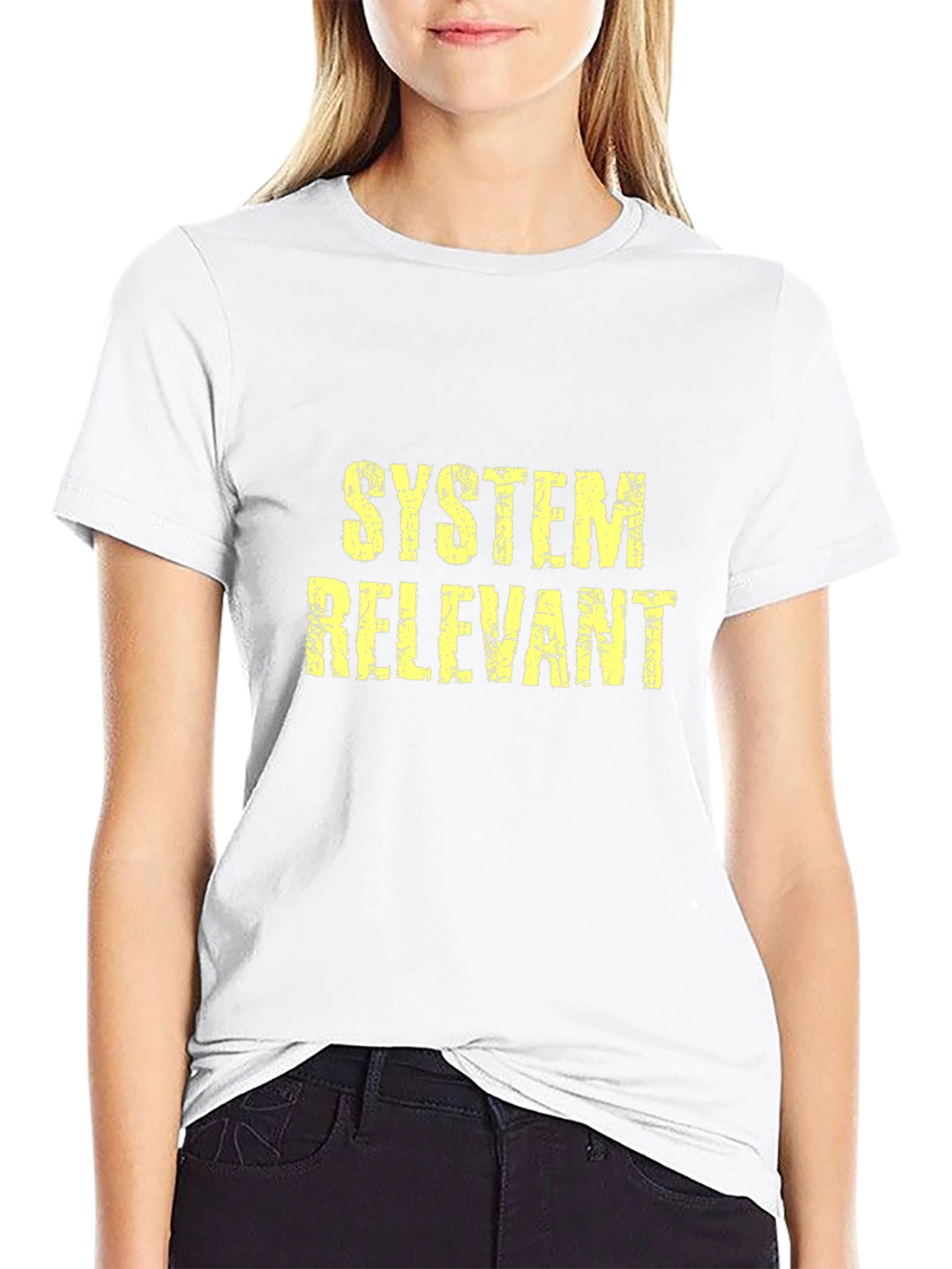 System Relevant Graphic Tee - Black Cotton T-Shirt