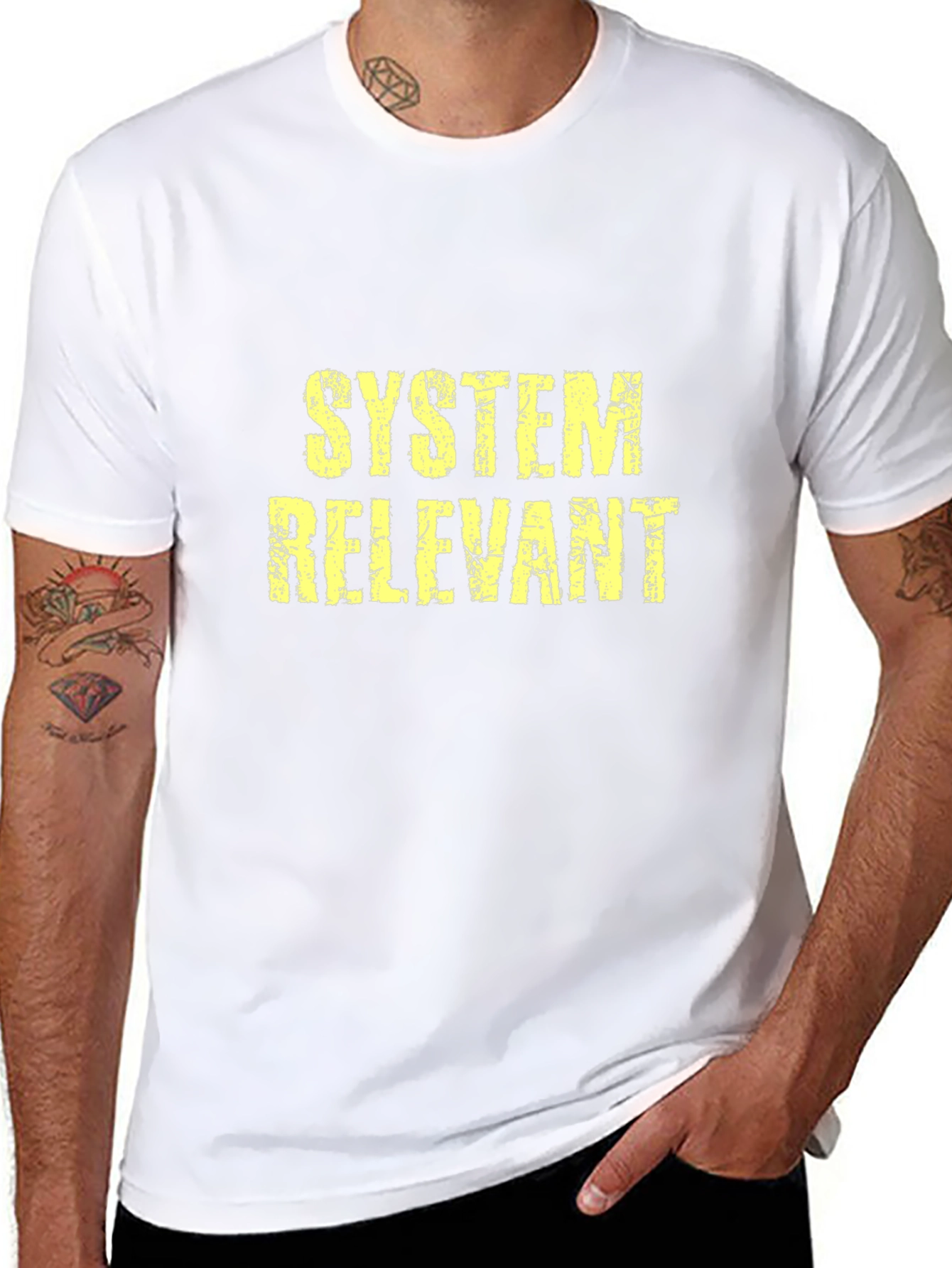System Relevant Graphic Tee - Black Cotton T-Shirt