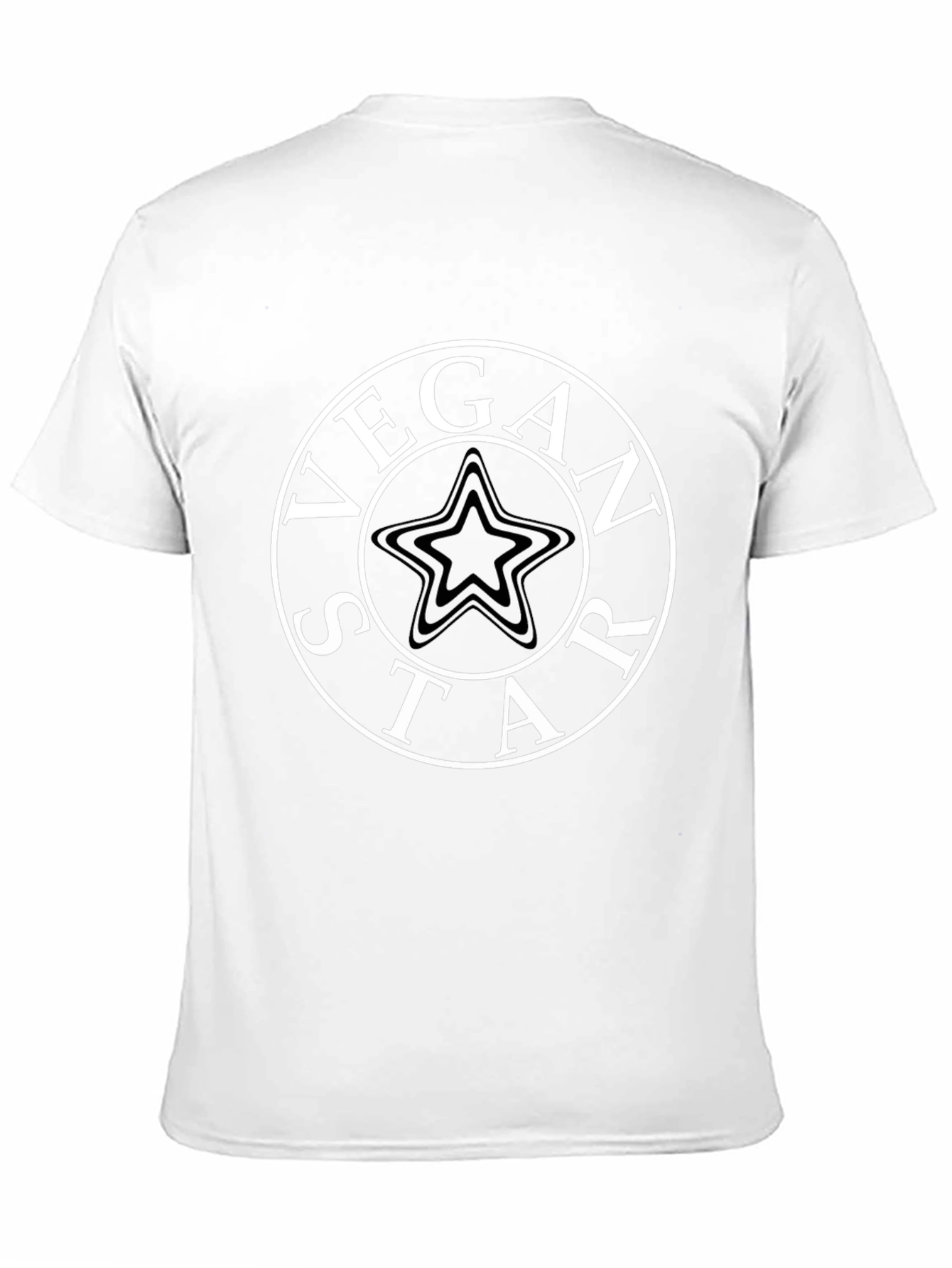 Vegan Star Graphic T-Shirt - Black