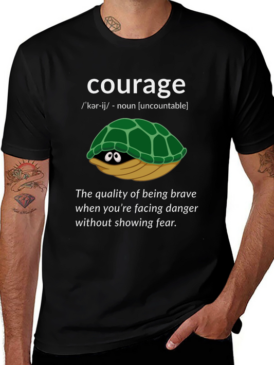 Courage Turtle Graphic T-Shirt