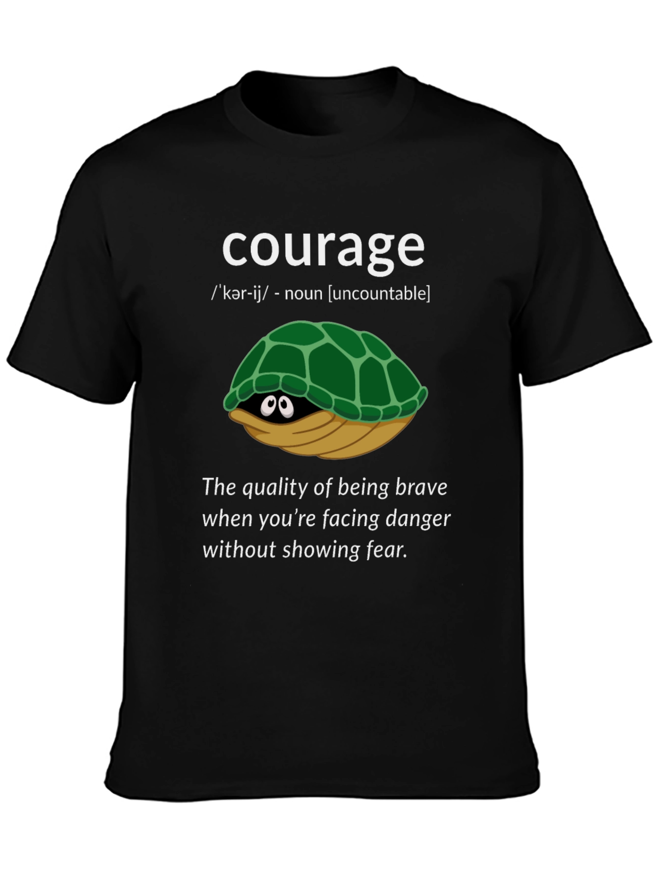 Courage Turtle Graphic T-Shirt