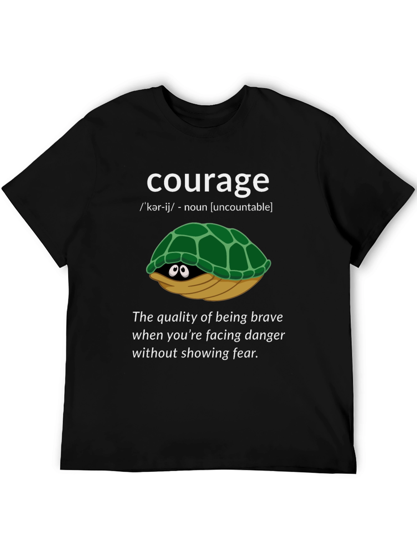 Courage Turtle Graphic T-Shirt