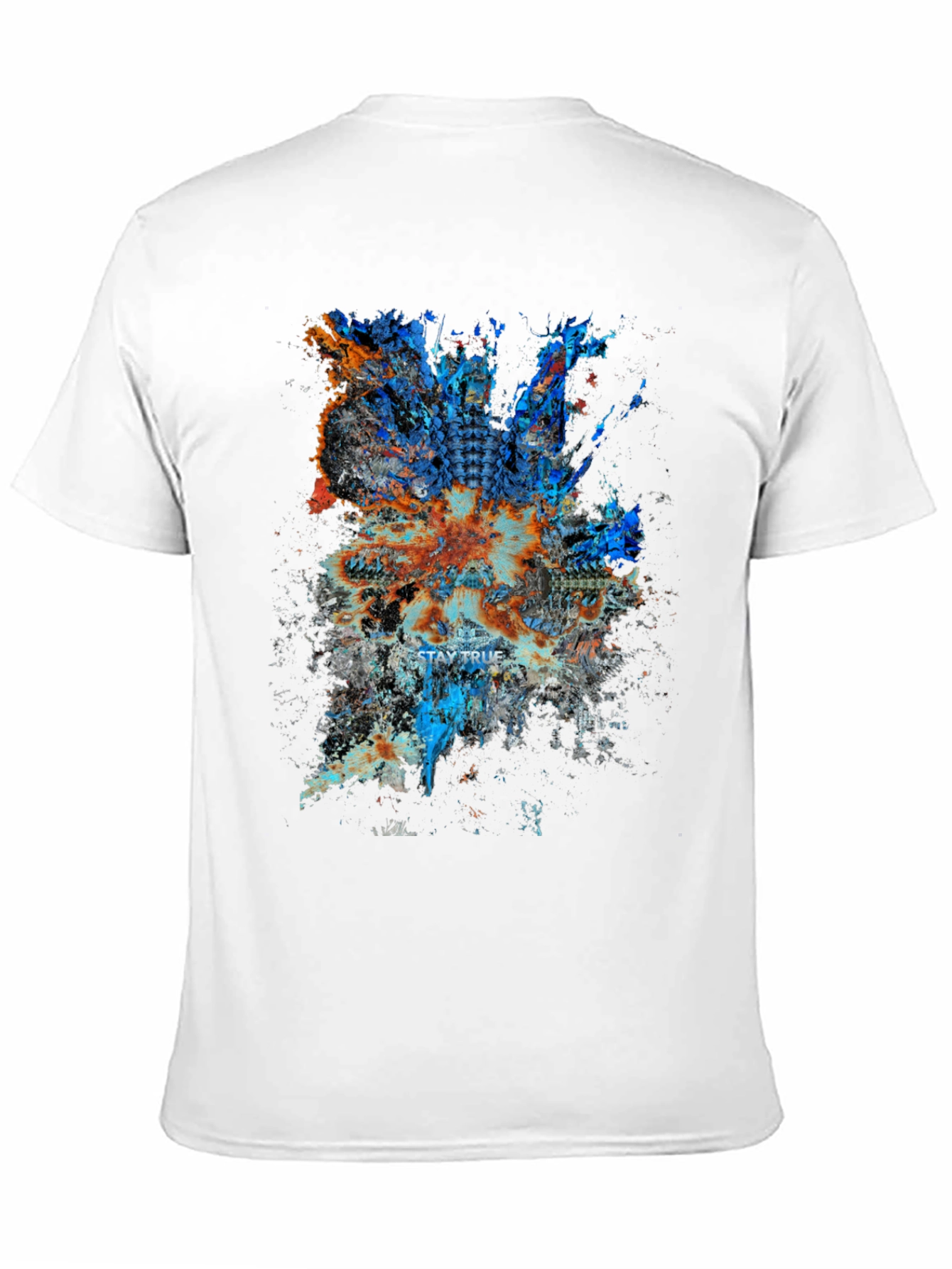 Abstract Graphic Print Mens Black T-Shirt
