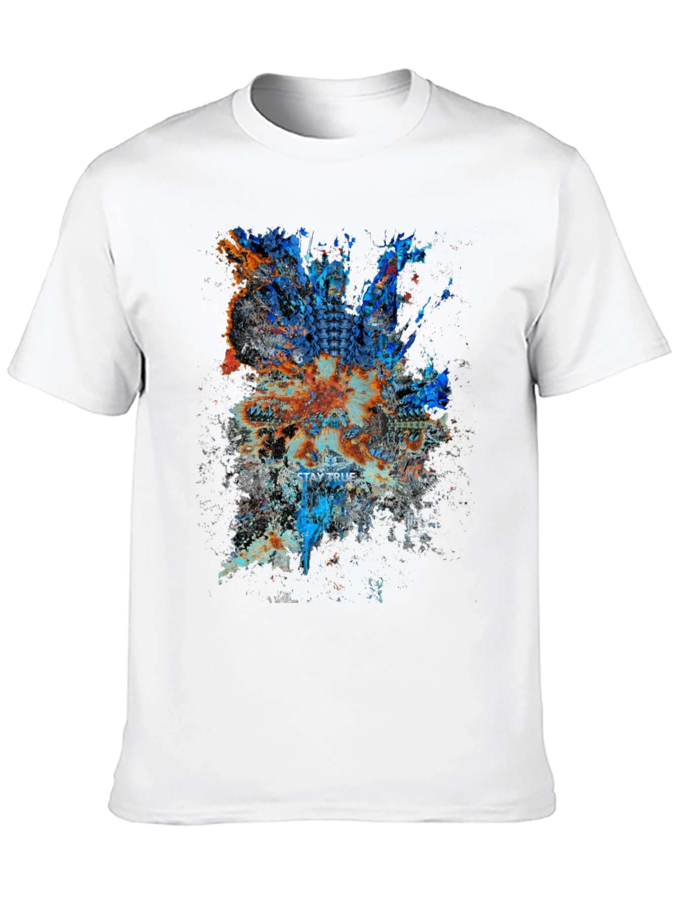 Abstract Graphic Print Mens Black T-Shirt