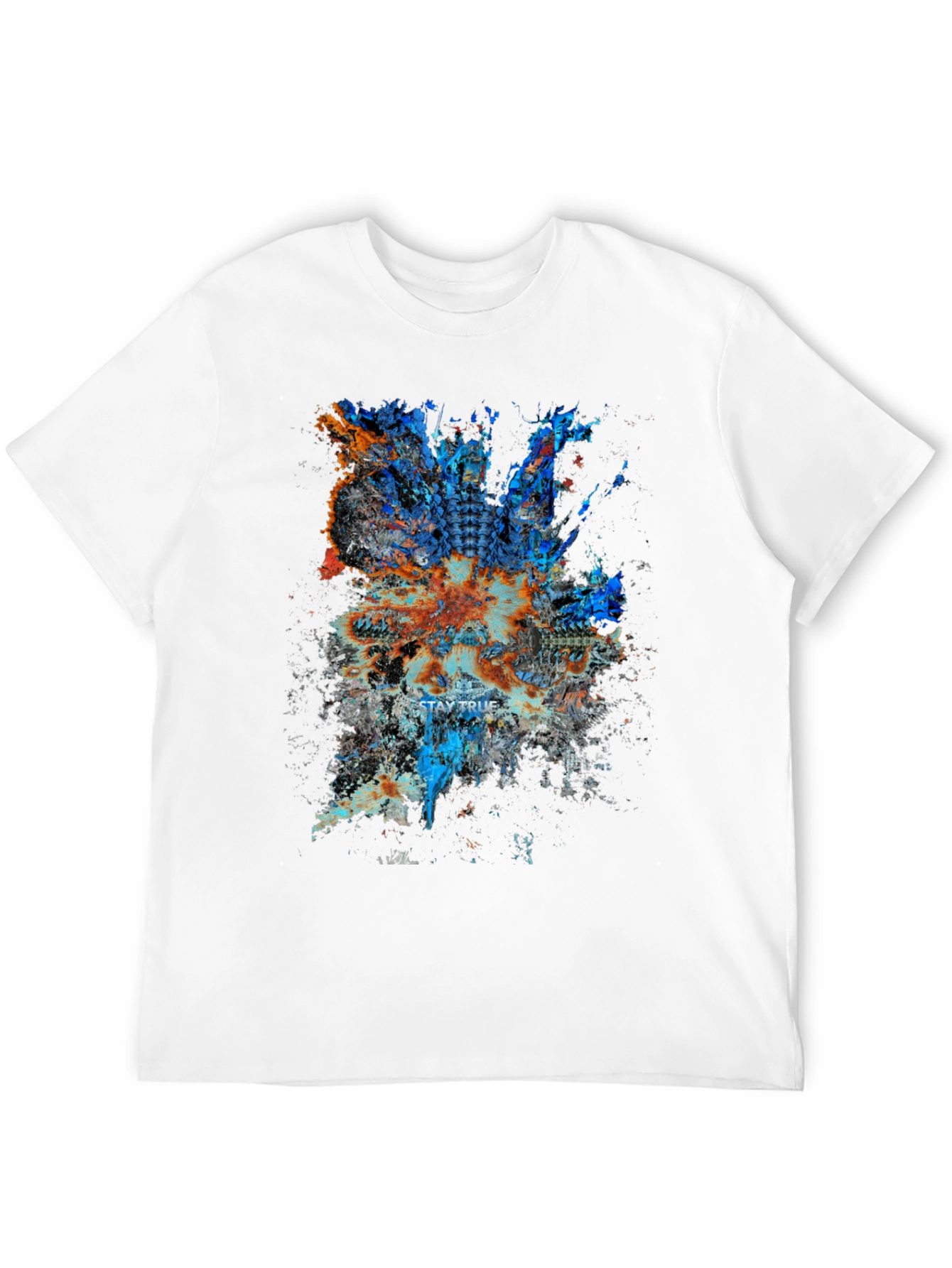 Abstract Graphic Print Mens Black T-Shirt