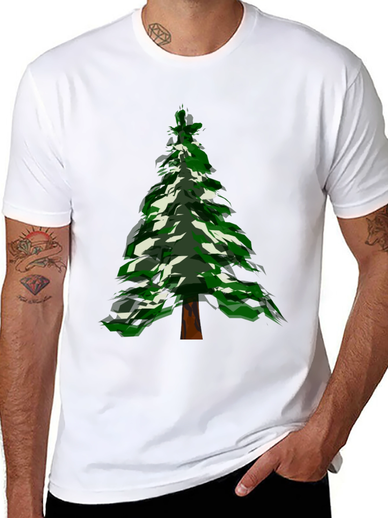 Christmas Tree Graphic Tee - Holiday Style