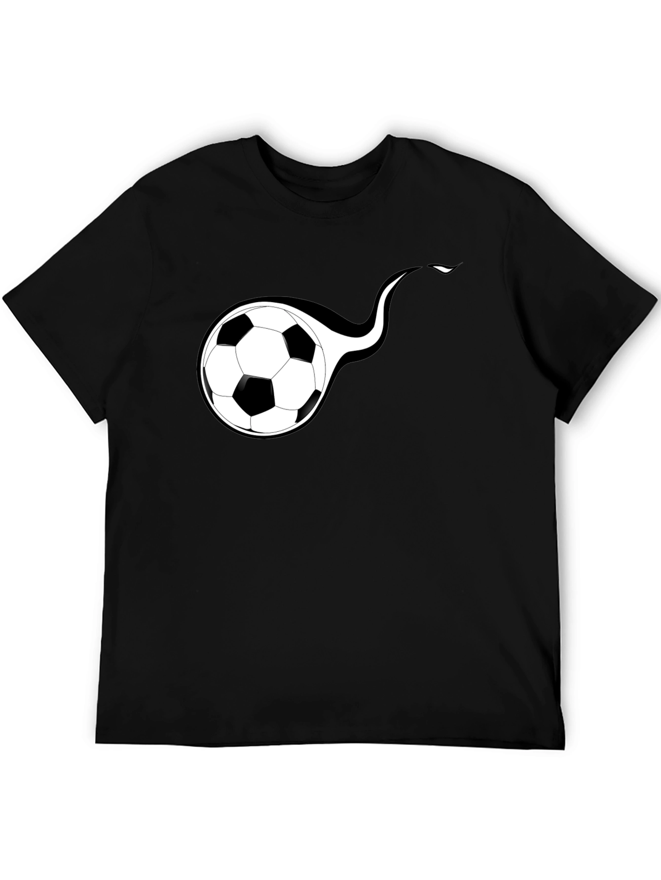 Soccer Ball Graphic Tee - Black