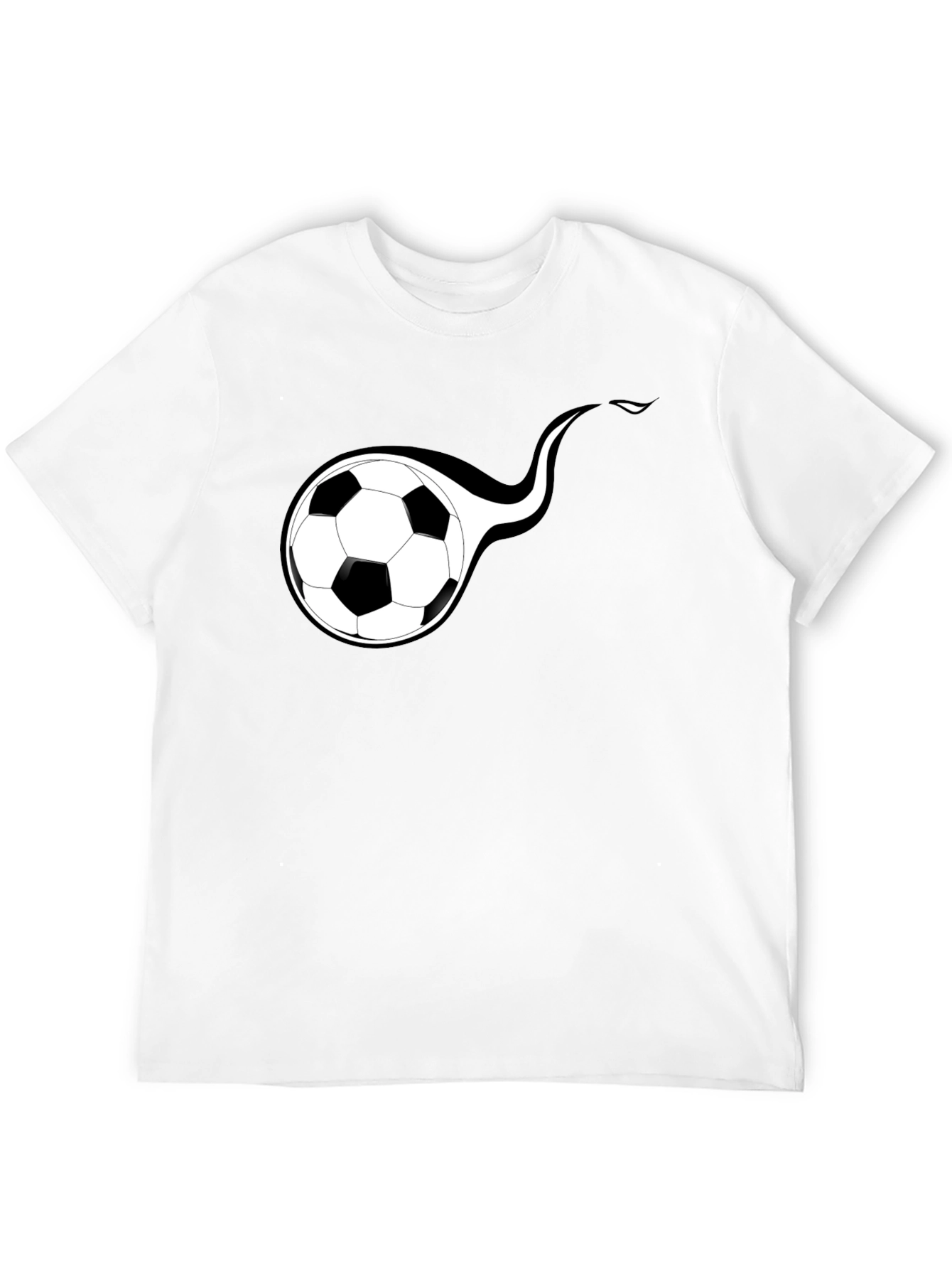Soccer Ball Graphic Tee - Black