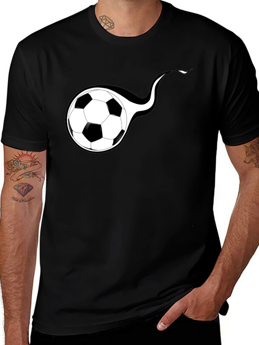 Soccer Ball Graphic Tee - Black