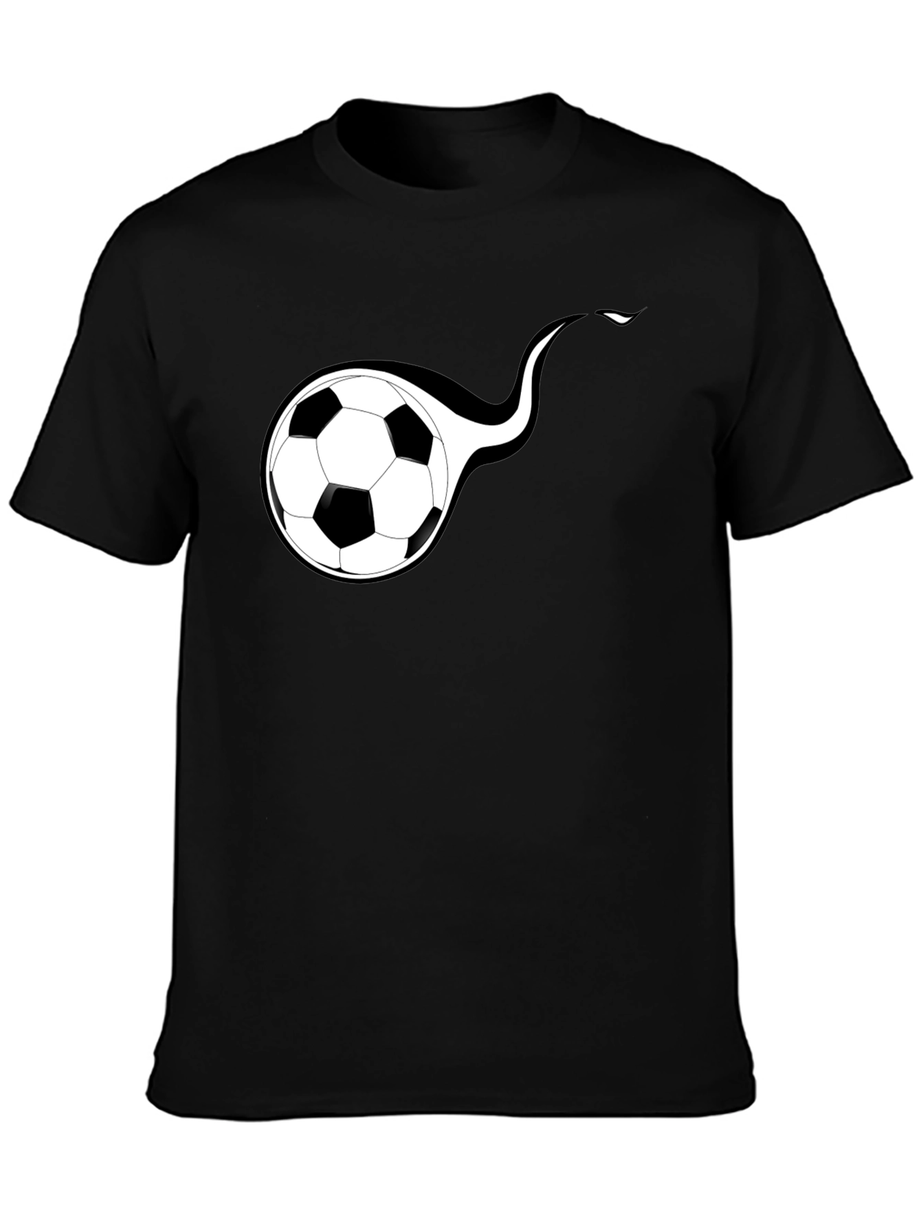 Soccer Ball Graphic Tee - Black