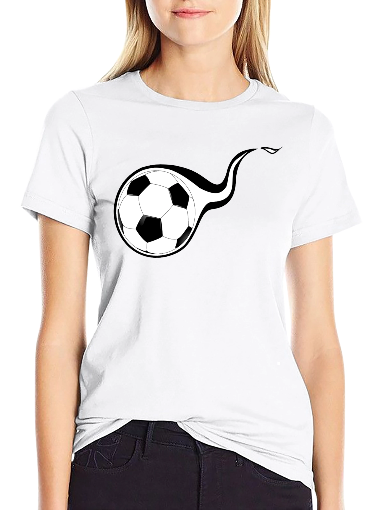 Soccer Ball Graphic Tee - Black