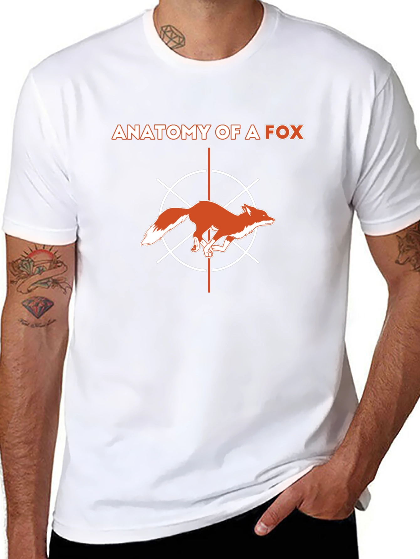 Anatomy of a Fox Graphic T-Shirt - Modern Style