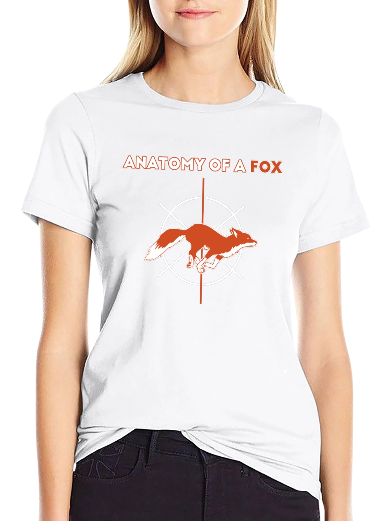 Anatomy of a Fox Graphic T-Shirt - Modern Style