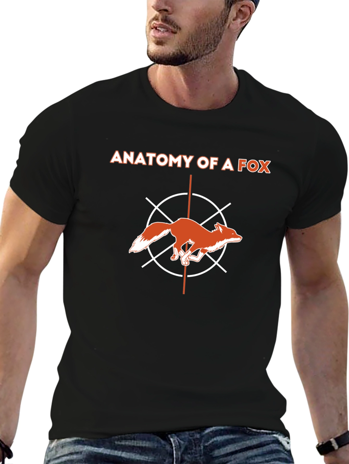 Anatomy of a Fox Graphic T-Shirt - Modern Style
