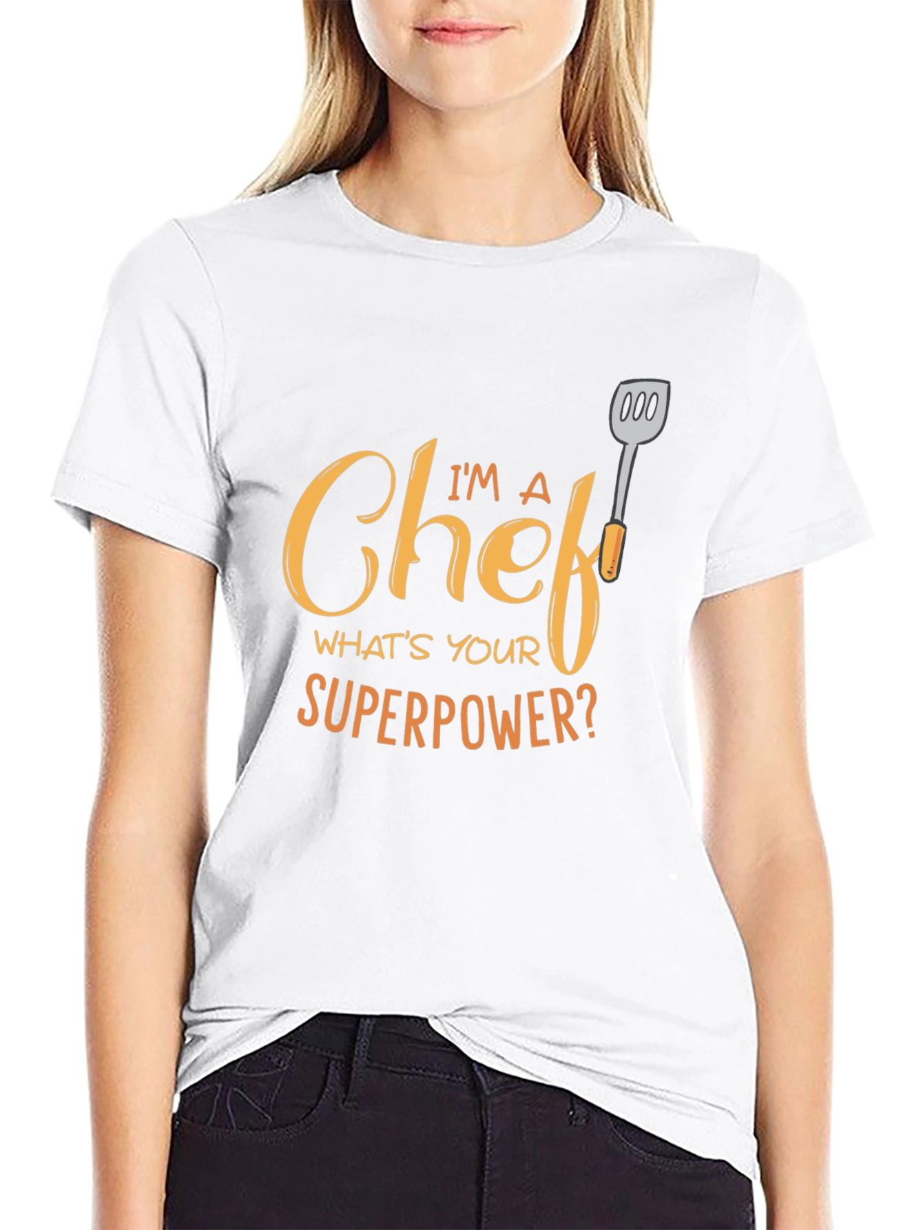 Chef Superpower Graphic Tee - Black Cotton T-Shirt