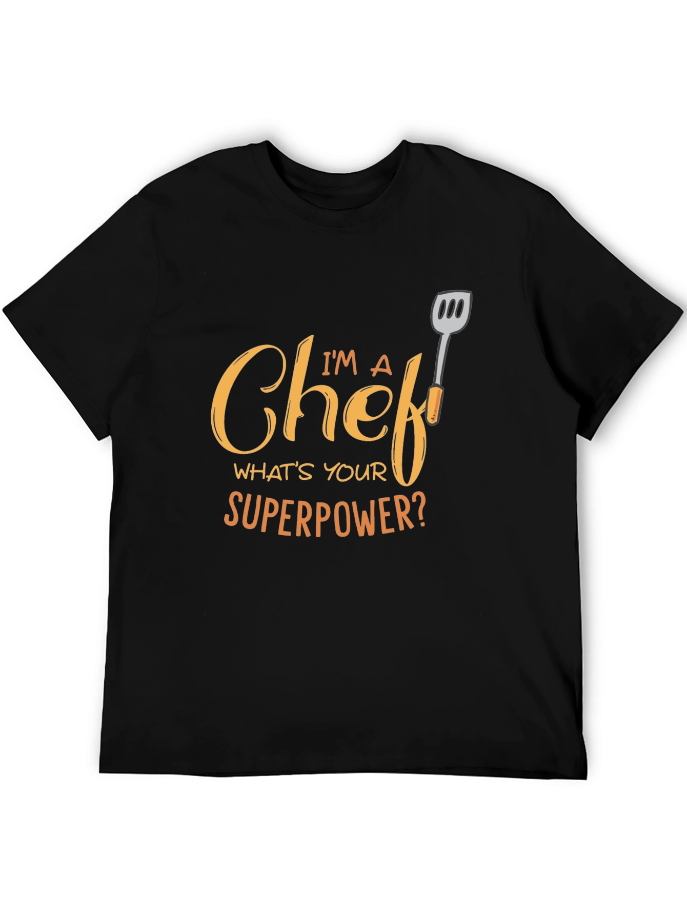 Chef Superpower Graphic Tee - Black Cotton T-Shirt