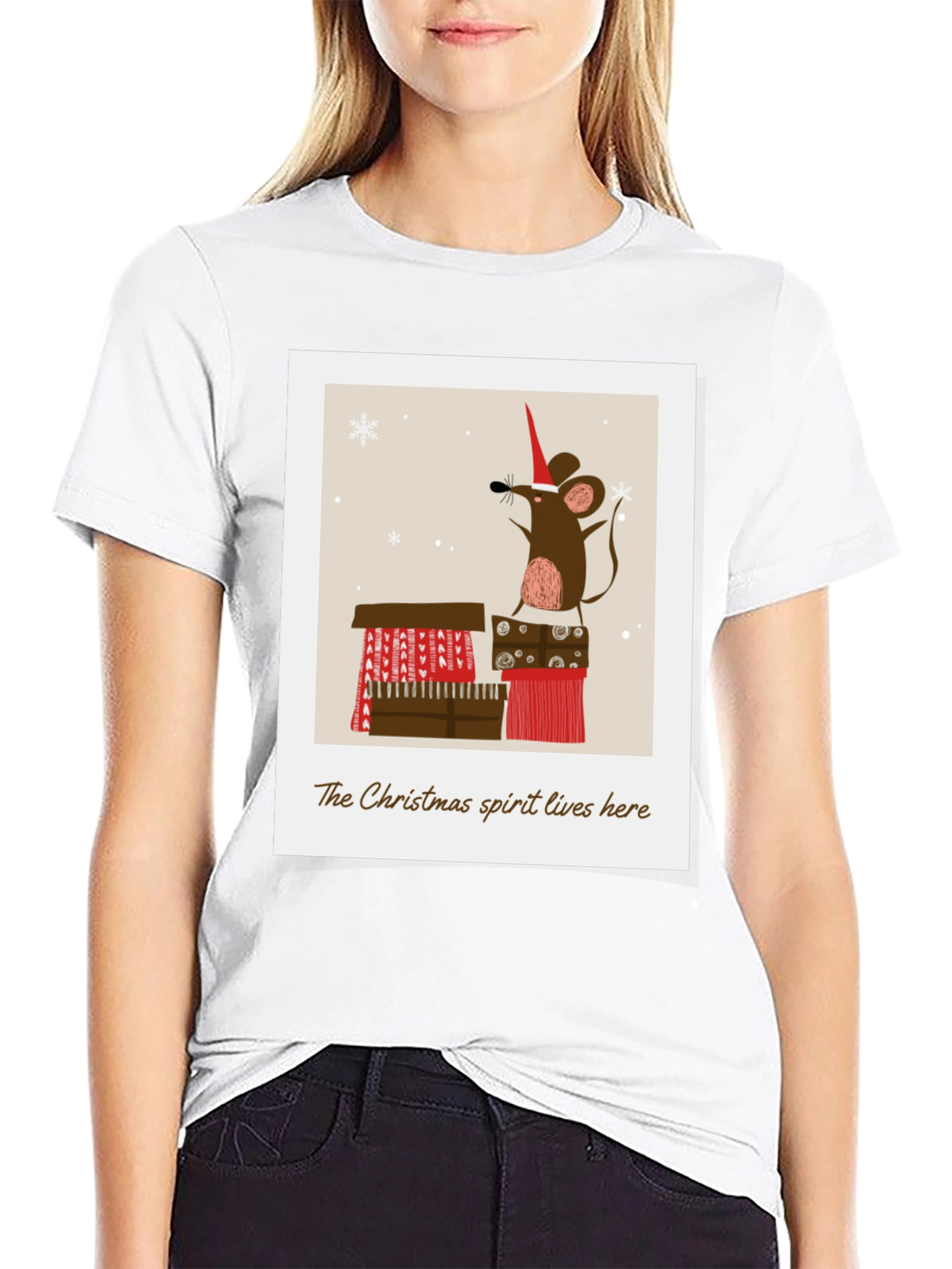 Festive Christmas Mouse T-Shirt