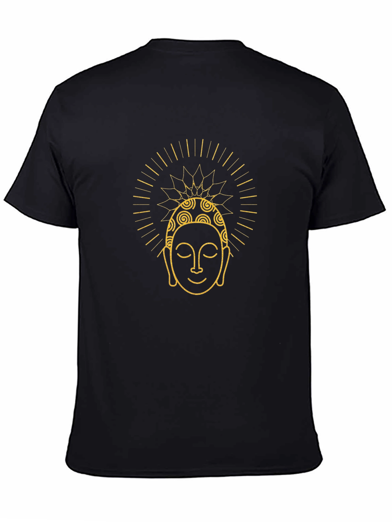 Buddha Graphic Tee - Stylish Black Cotton T-Shirt
