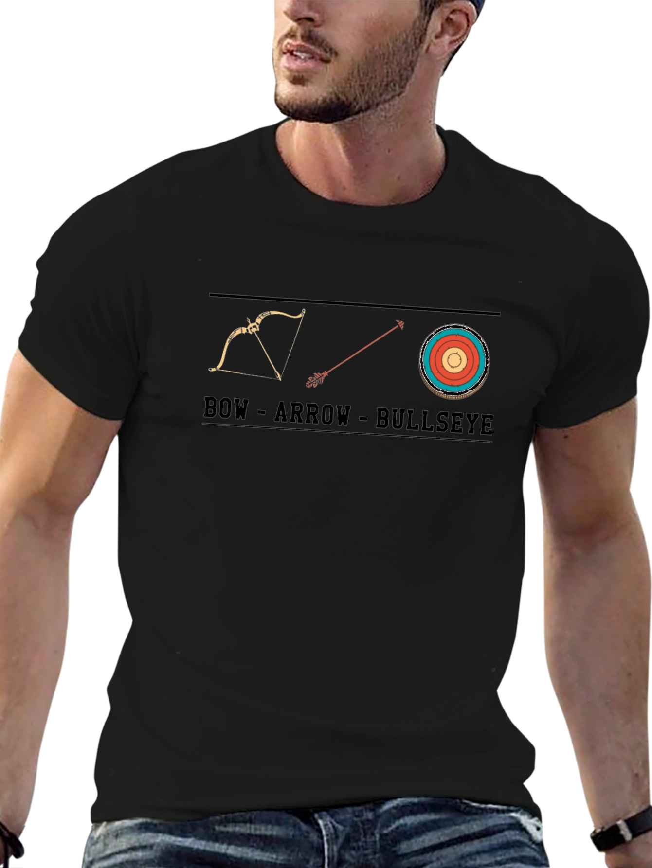 Bow Arrow Bullseye Graphic Tee