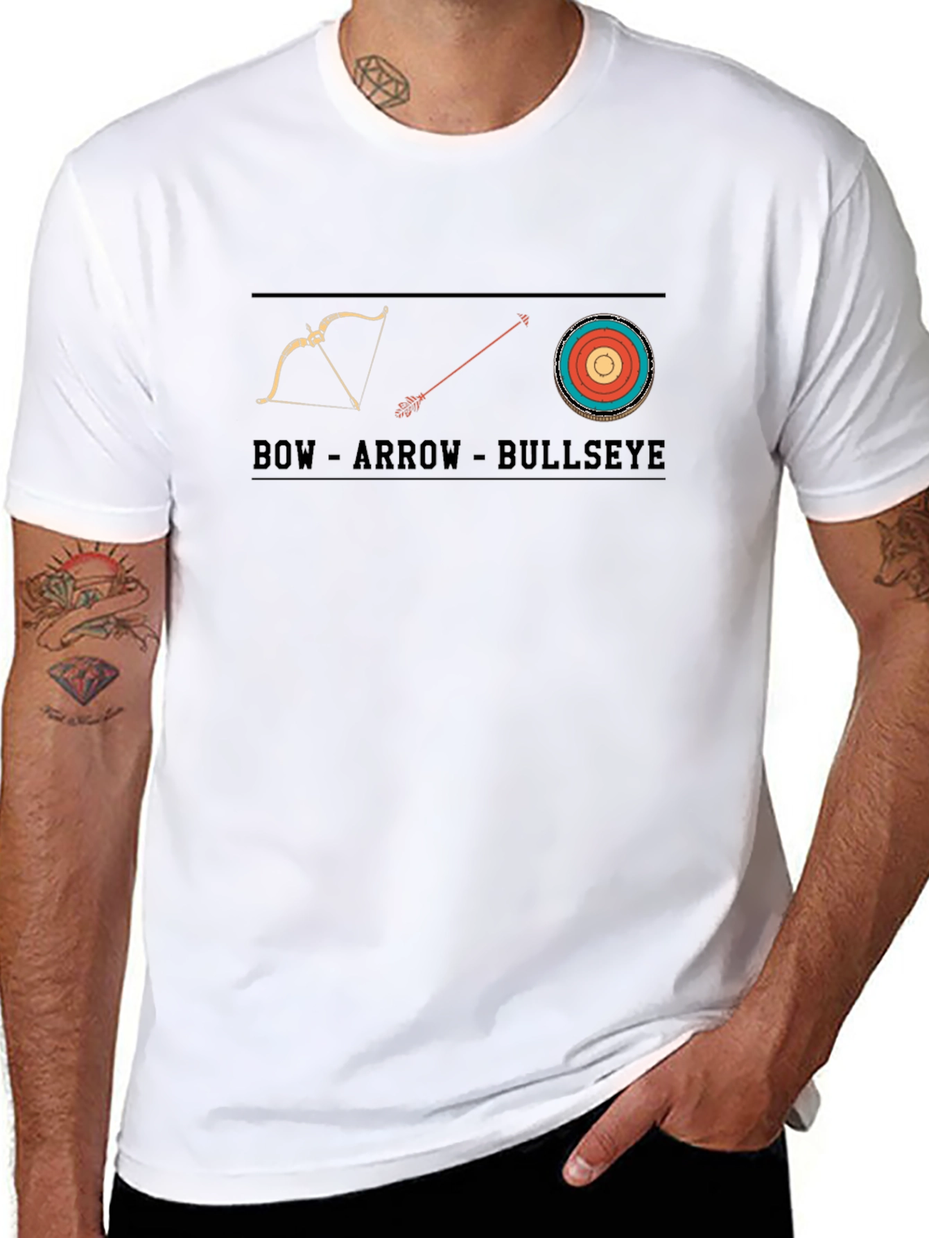 Bow Arrow Bullseye Graphic Tee