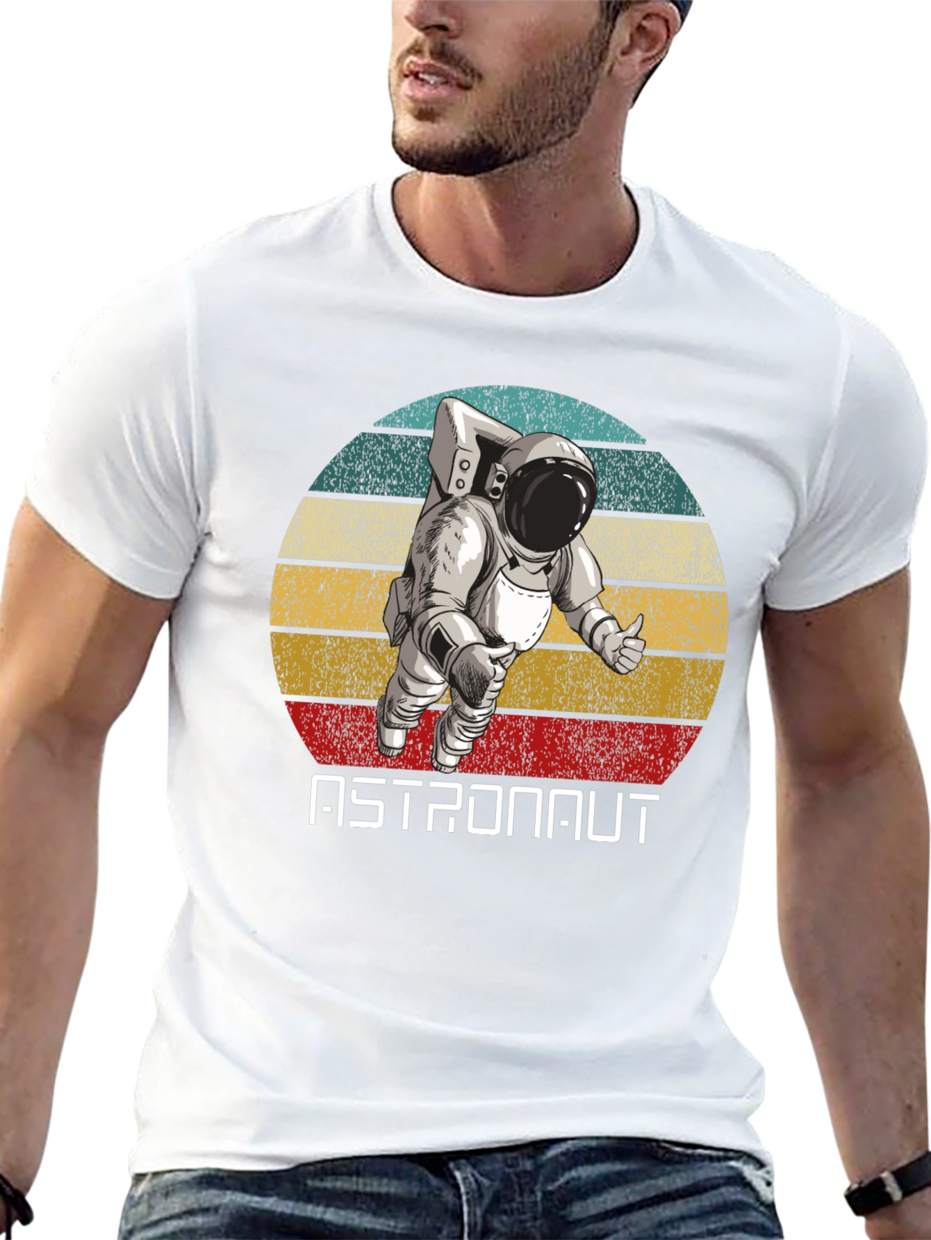 Astronaut Retro T-Shirt - Cool Space Design