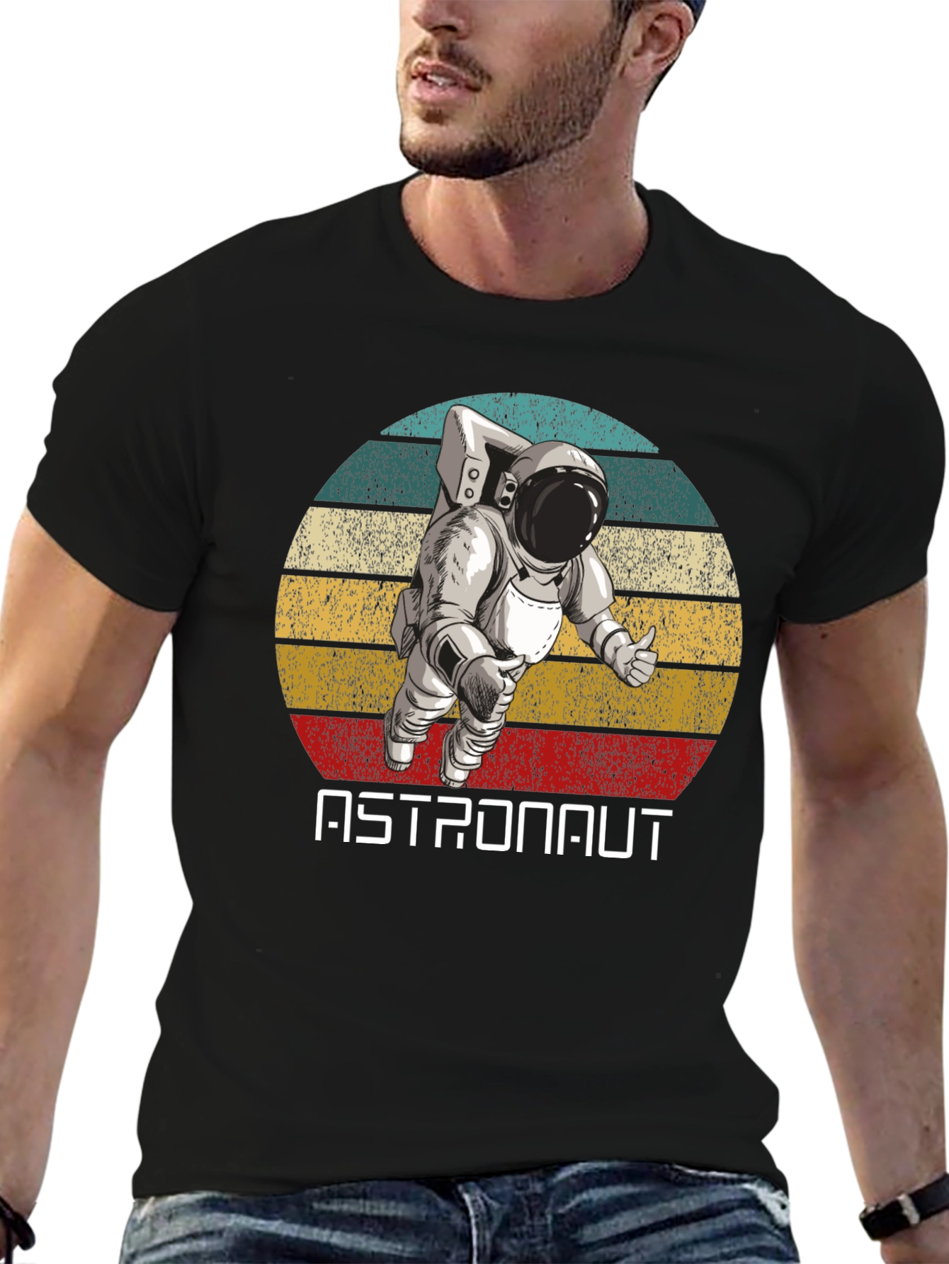 Astronaut Retro T-Shirt - Cool Space Design