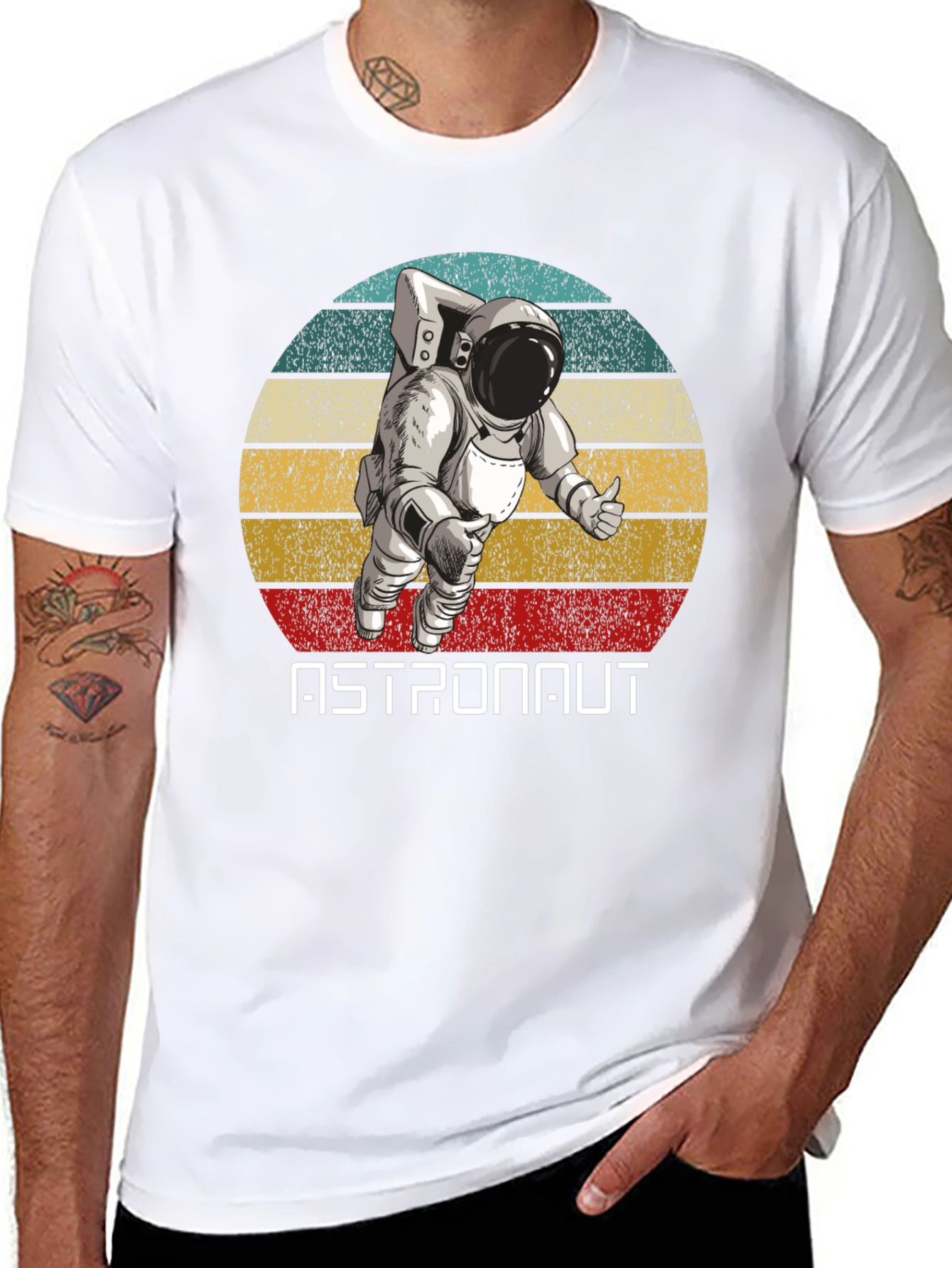 Astronaut Retro T-Shirt - Cool Space Design