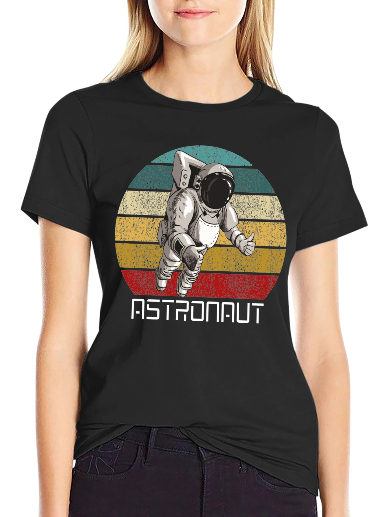 Astronaut Retro T-Shirt - Cool Space Design