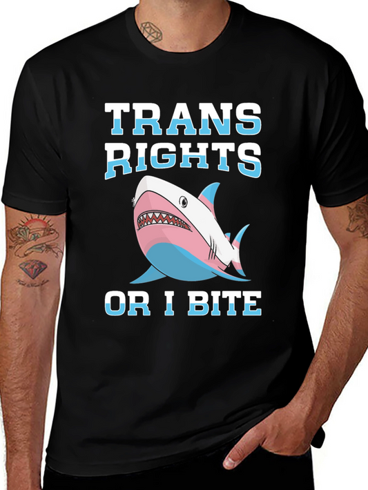 Trans Rights Shark Bite T-Shirt