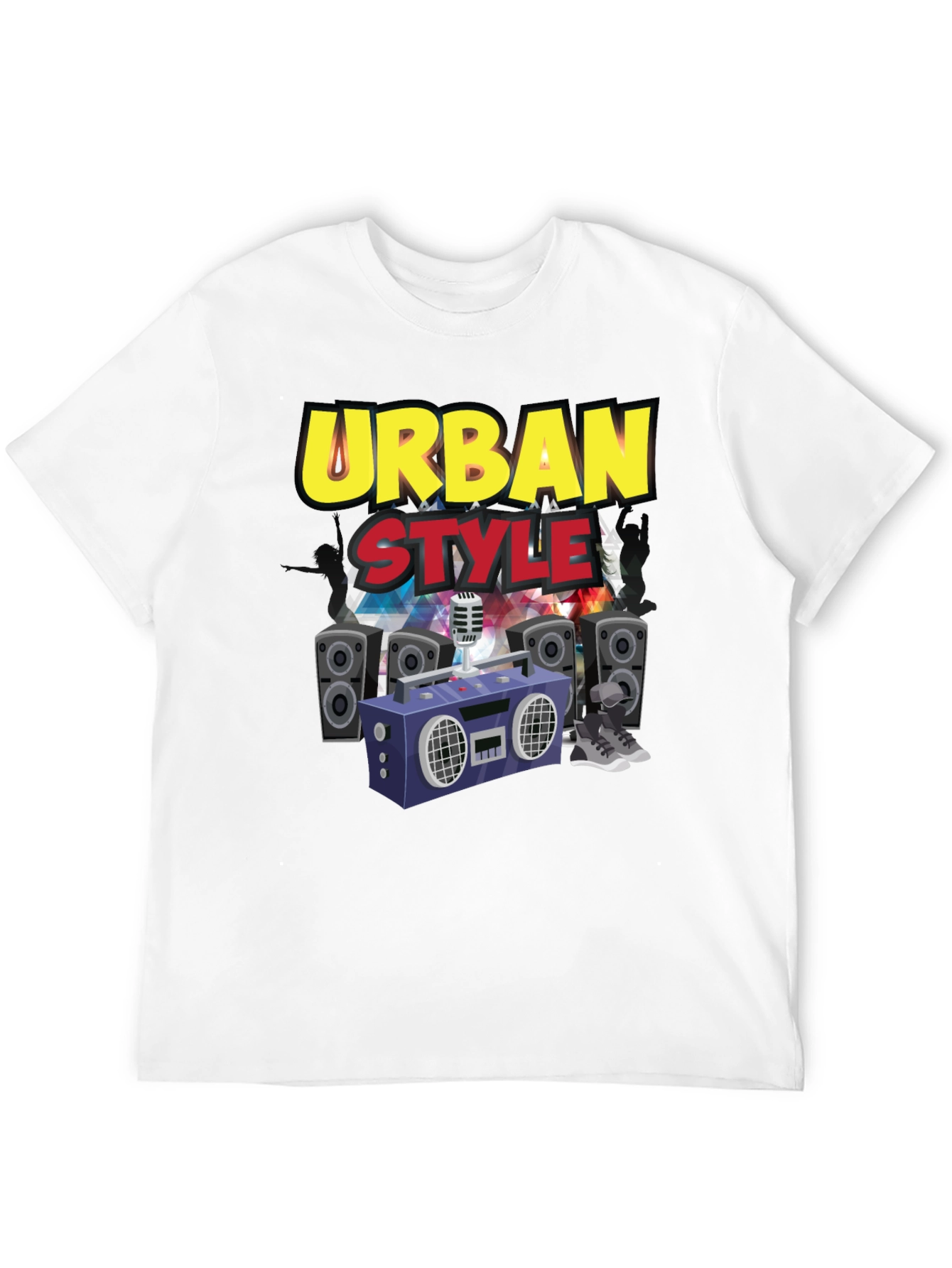 Urban Style Graphic Tee - Black