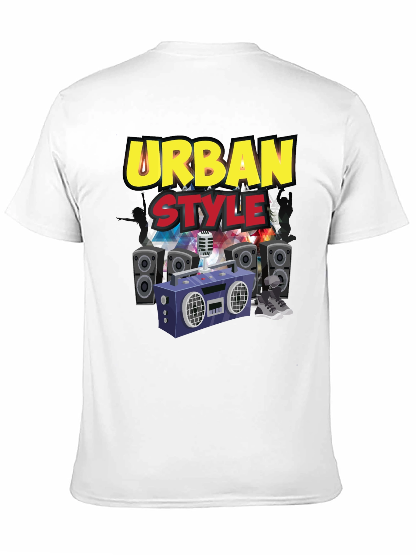 Urban Style Graphic Tee - Black